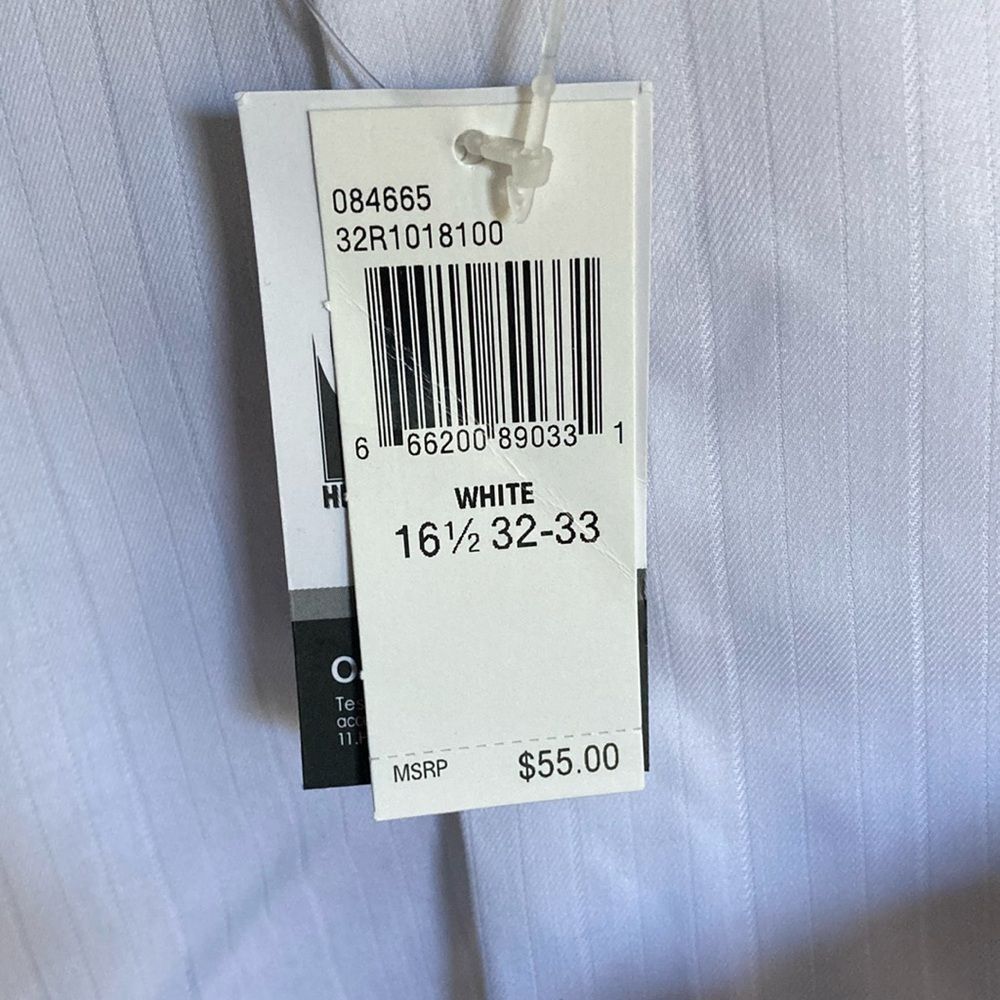 Kenneth Cole Kenneth Cole Reaction Size 16.5 32-33 Mens White Dress Shi Size US L / EU 52-54 / 3 - 2 Thumbnail