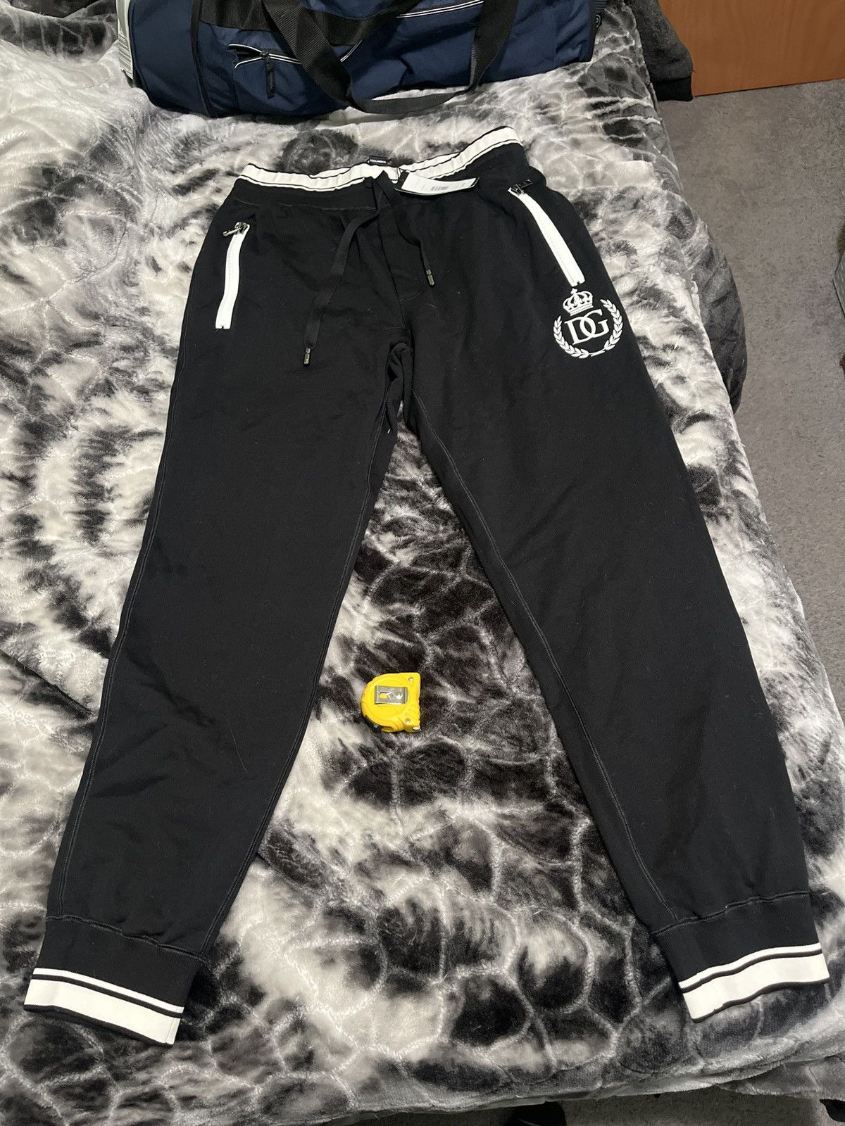 image of Dolce Gabbana Black Joggers , Men's (Size 36)