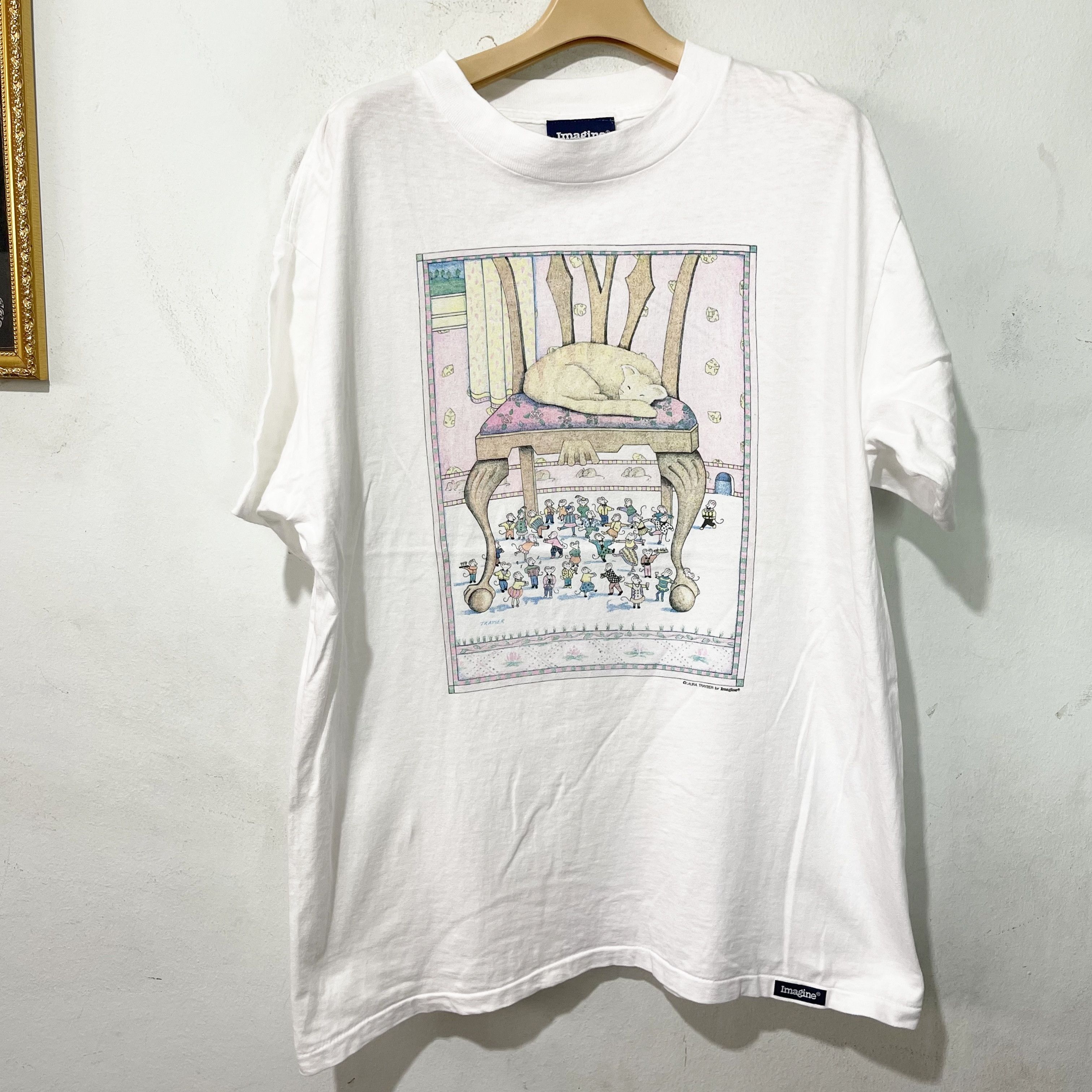 Vintage Vintage 90s Cat Laura Trayser Shirt Size US L / EU 52-54 / 3 - 1 Thumbnail