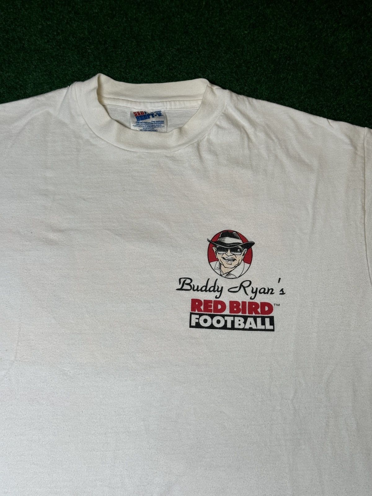 Hanes × Vintage Vintage 90s Buddy Ryan’s Red Bird Football Brawl T Shirt Size US M / EU 48-50 / 2 - 2 Thumbnail