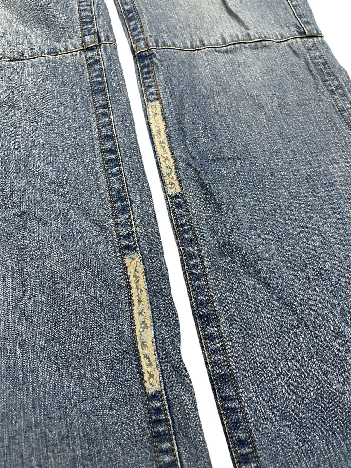 Issey Miyake RARE Tsumori Chisato Tactical Cargo Flared Patchwork Jeans Size US 35 - 11 Thumbnail