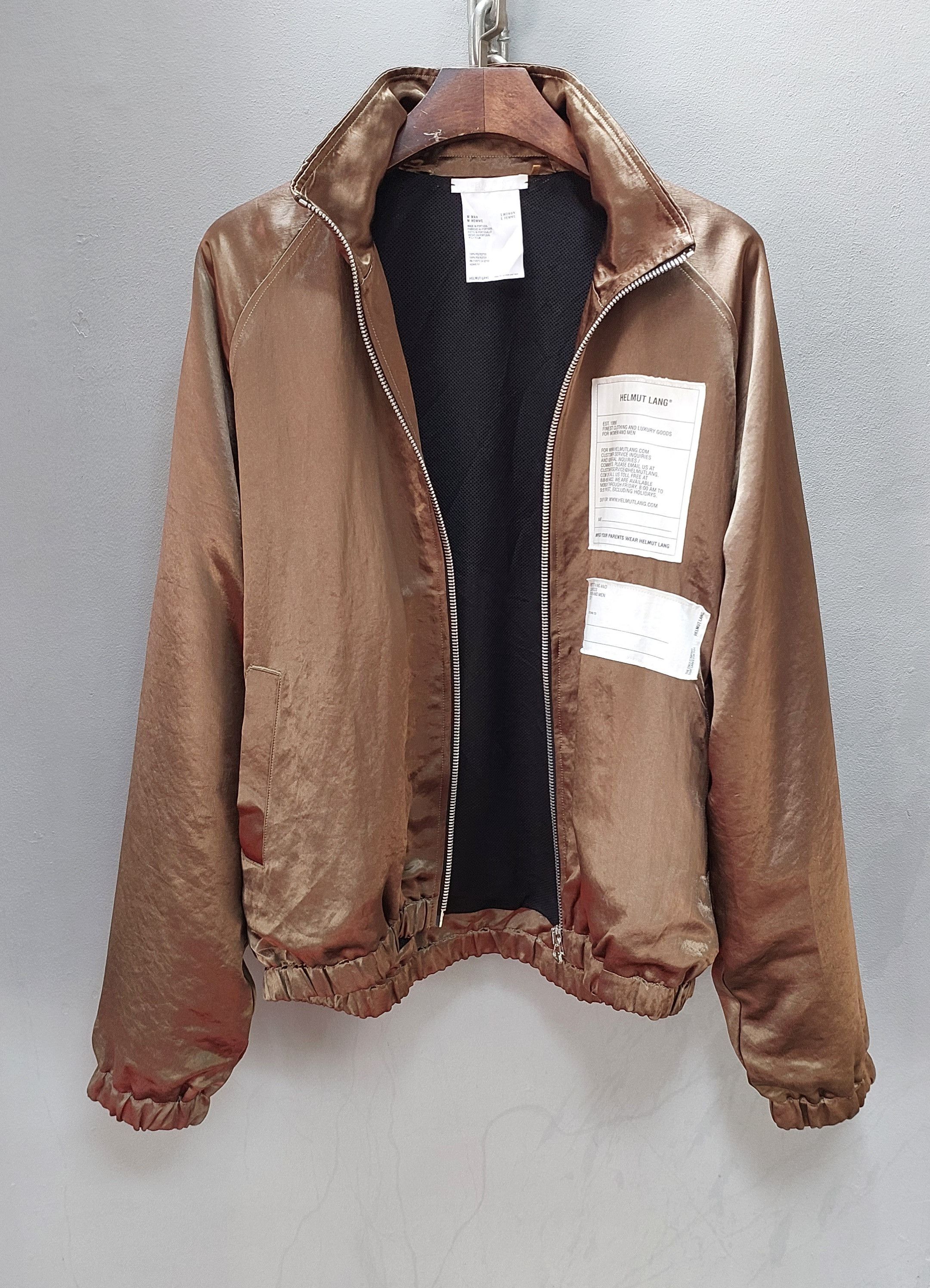 Helmut Lang Helmut Lang Unisex Full Zip Mock Track Jacket Size US L / EU 52-54 / 3 - 4 Thumbnail