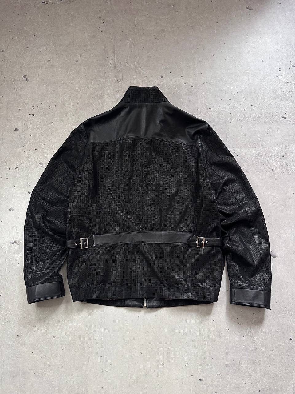 Other Latini Luxury Black Leather Jacket Paisley Silk Lining Size US XL / EU 56 / 4 - 19 Thumbnail
