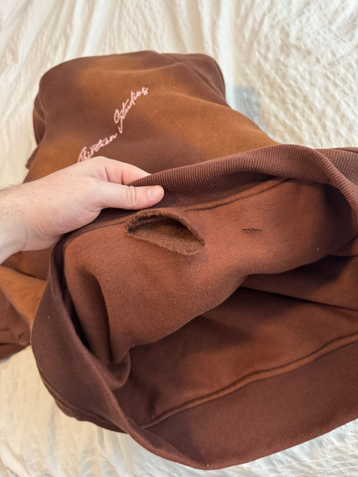Thirteen Studios BROWN ‘2 LAYER’ HOODIE Size US XXL / EU 58 / 5 - 5 Thumbnail