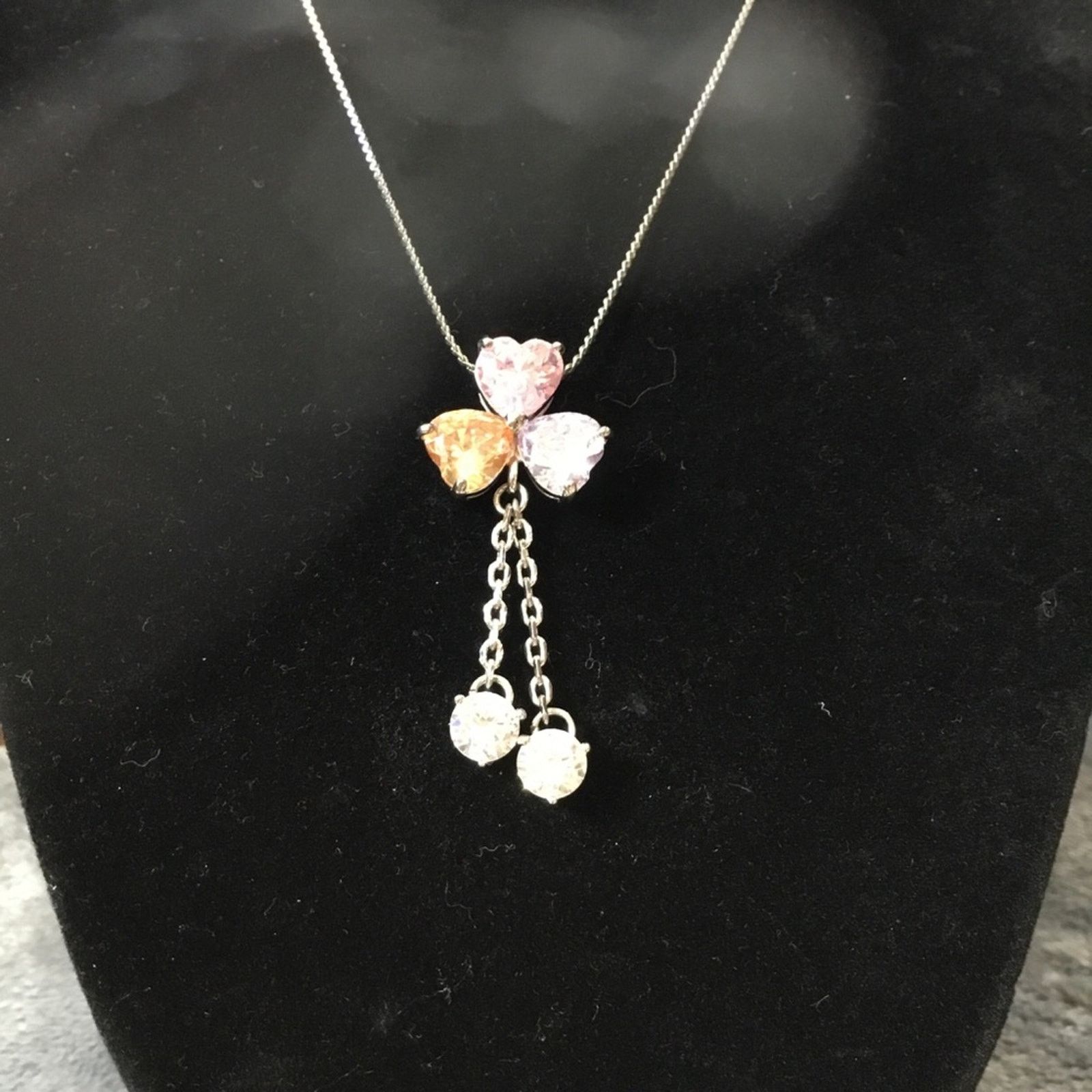 Other Silver Muilti-Crystal Hearts Necklace Size ONE SIZE - 4 Thumbnail