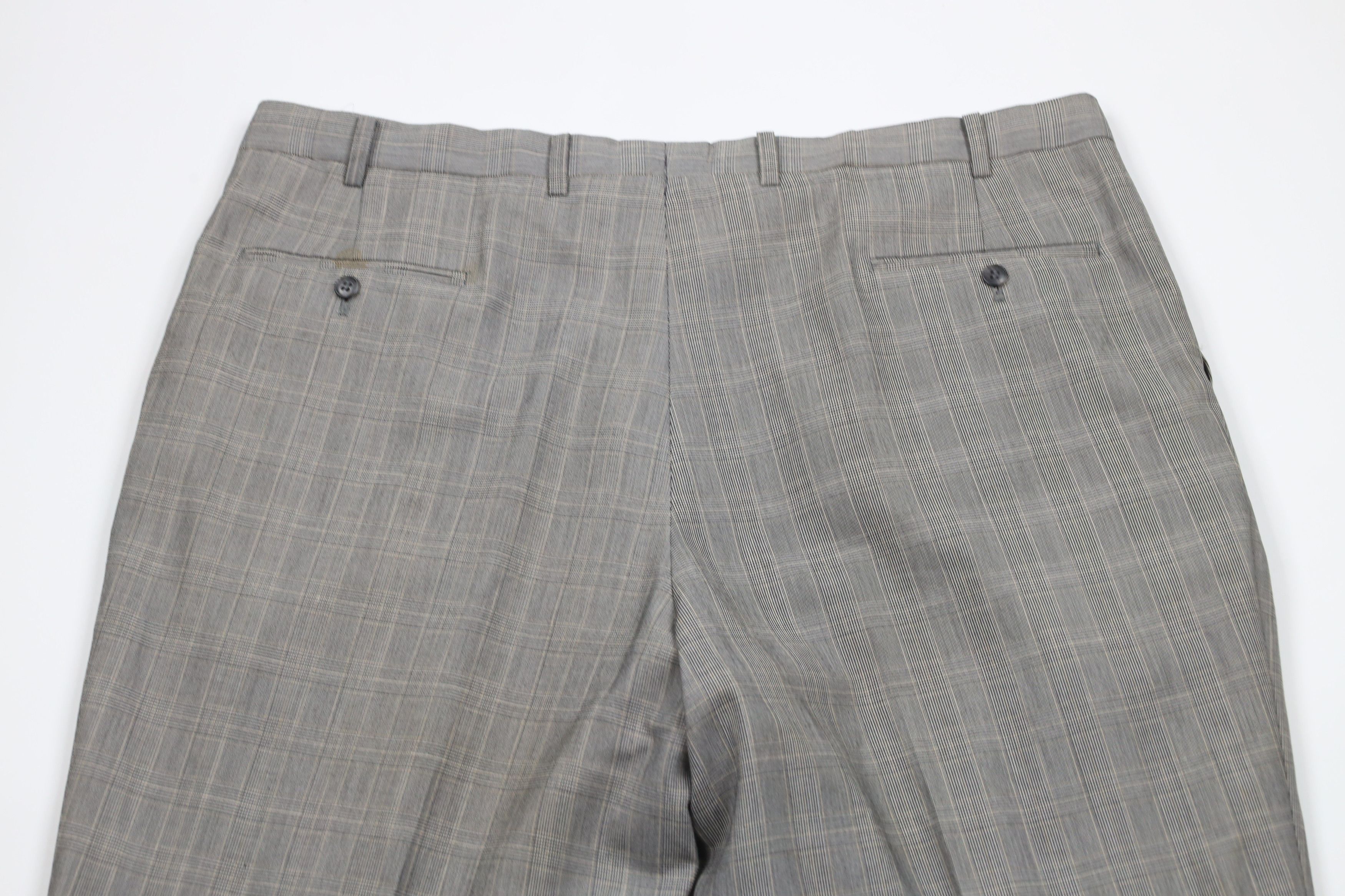 Ralph Lauren Vintage 90s Ralph Lauren Houndstooth Cuffed Wide Leg Pants Size US 42 / EU 58 - 9 Thumbnail