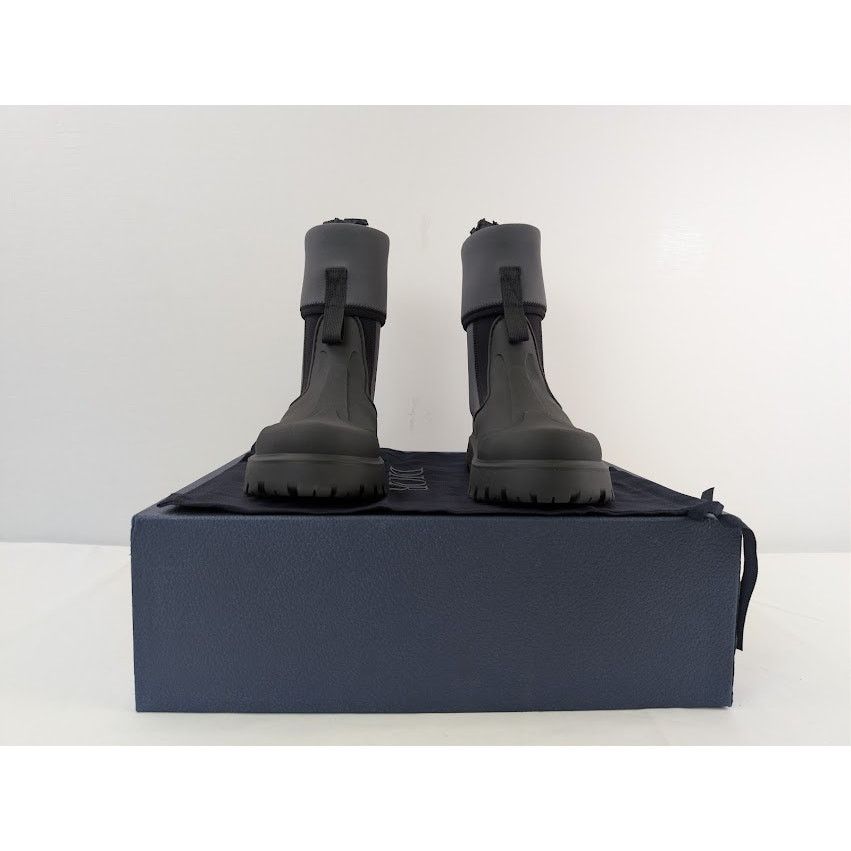 Dior o1rshd1 Leather Neoprene Garden Boots in Black / Grey Size US 9 / EU 42 - 19 Thumbnail