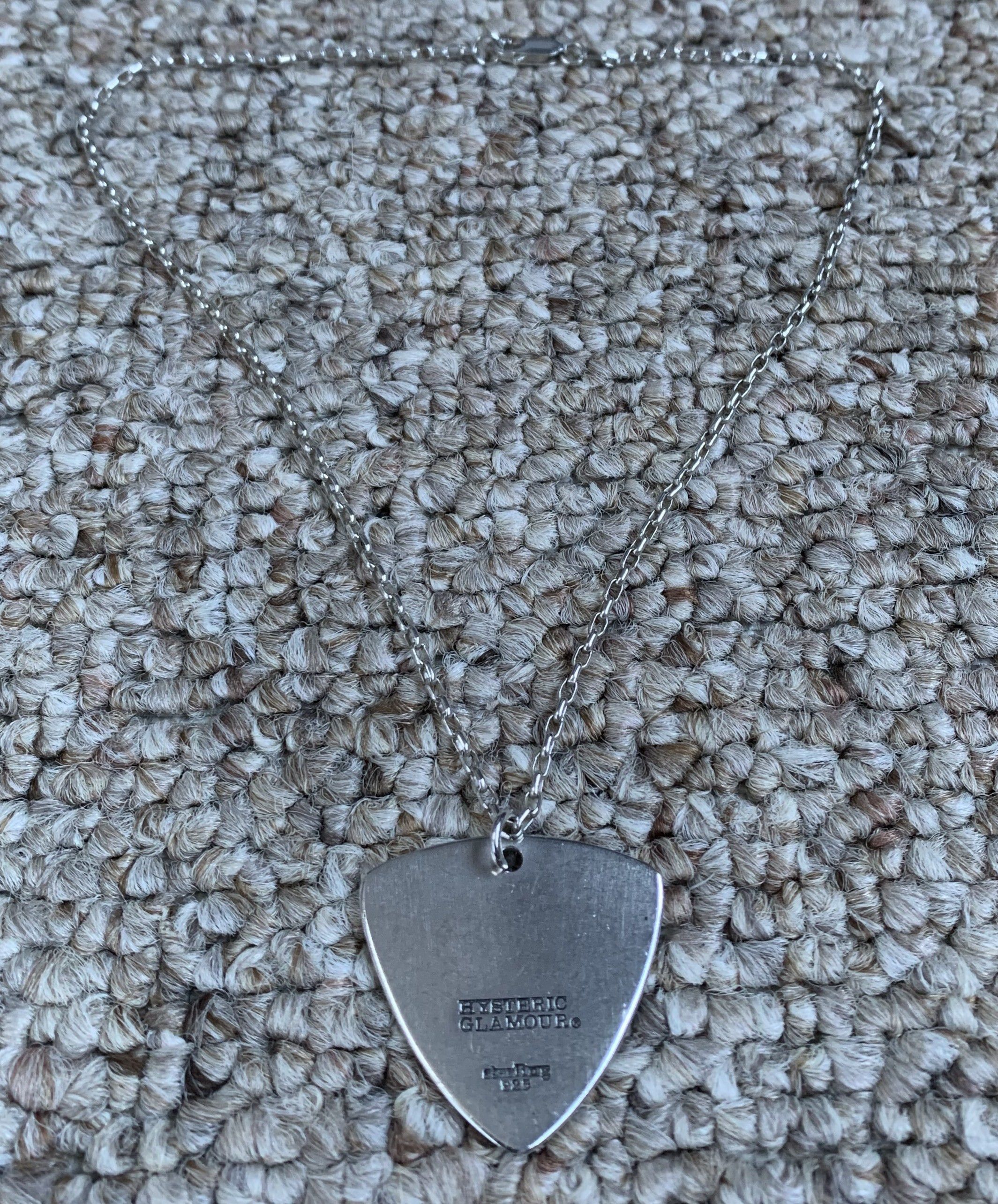 Hysteric Glamour Hysteric Glamour Silver Fuck Bear Guitar Pick Necklace Size ONE SIZE - 4 Thumbnail
