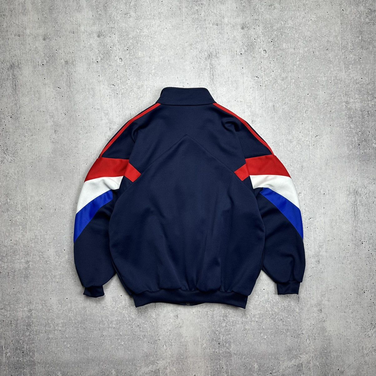 Adidas × Vintage Vintage 80s Adidas France Track Jacket Navy Blue Size US L / EU 52-54 / 3 - 9 Thumbnail