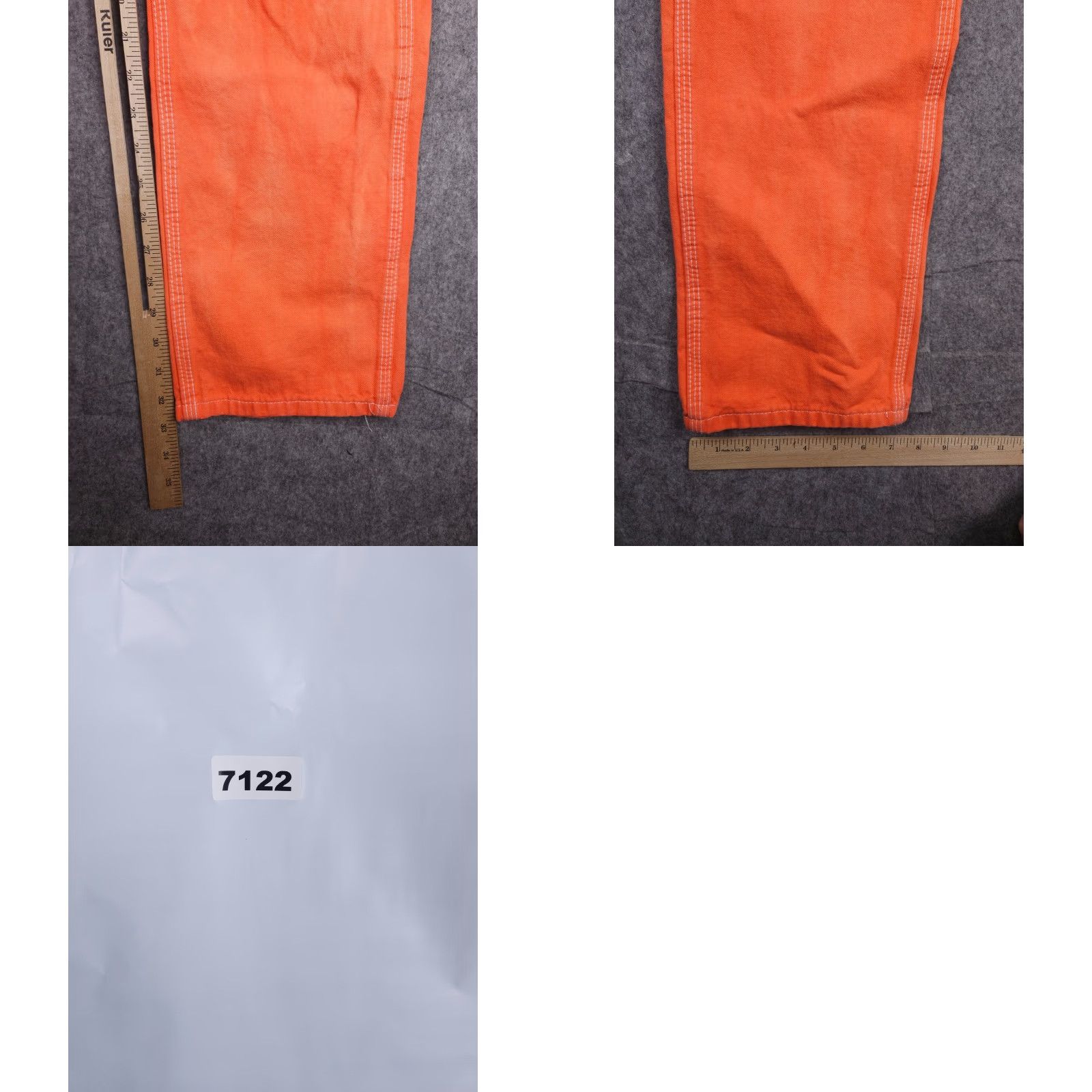 Stan Ray VINTAGE Stan Ray Carpenter Pants Regular Adults 25 x 33 Orange USA Cotton Canvas Zip Pocket Zipper Button Straight Front Workwear USA Mens Size US 26 / EU 42 - 8 Thumbnail