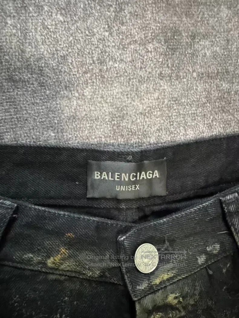 Balenciaga Balenciaga 23SS Mud-Dyed Distressed Jeans. Size US 26 / EU 42 - 3 Thumbnail