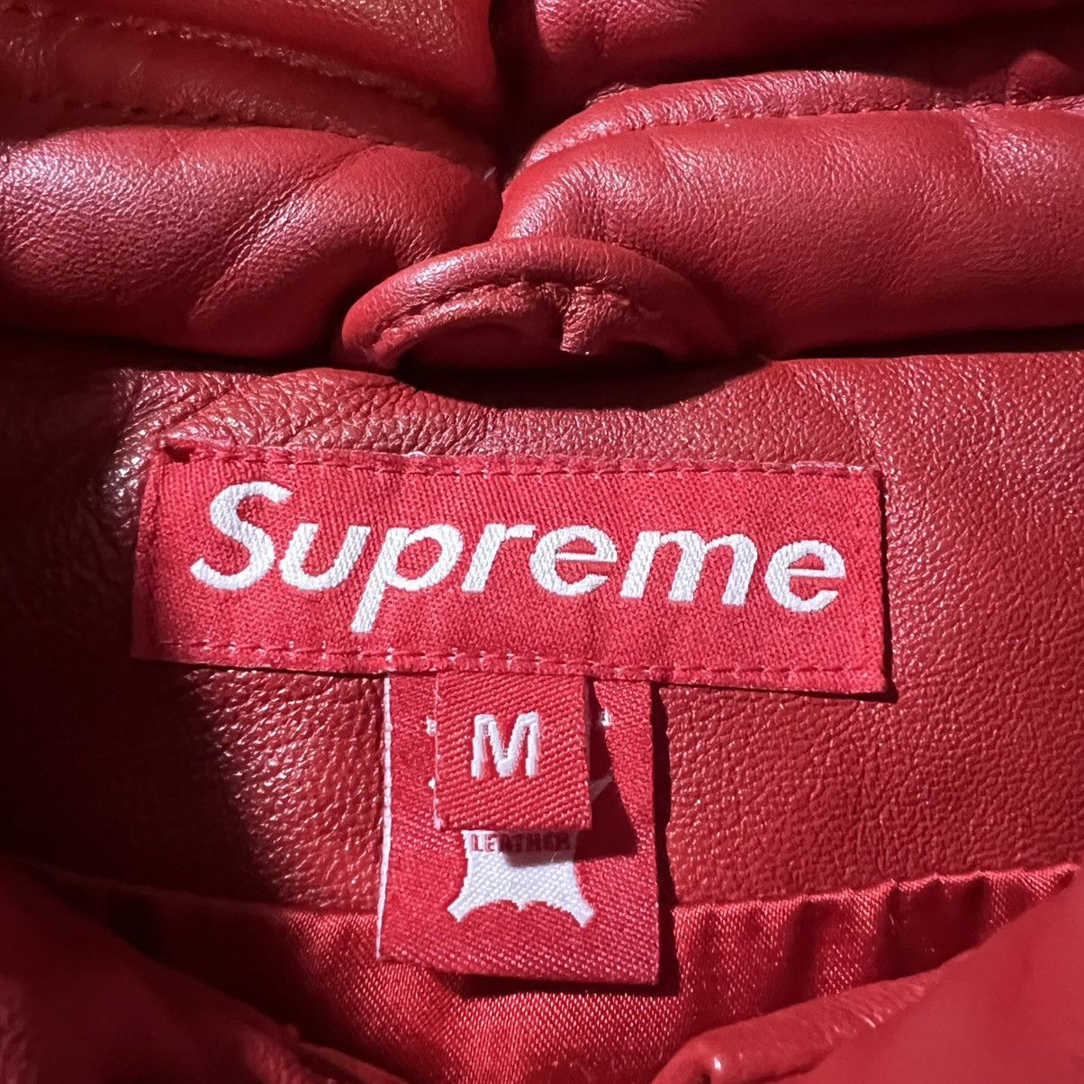 Supreme Supreme FW05 Leather Down Puffer Jacket Red Fur Trim Vintage Size US M / EU 48-50 / 2 - 4 Thumbnail