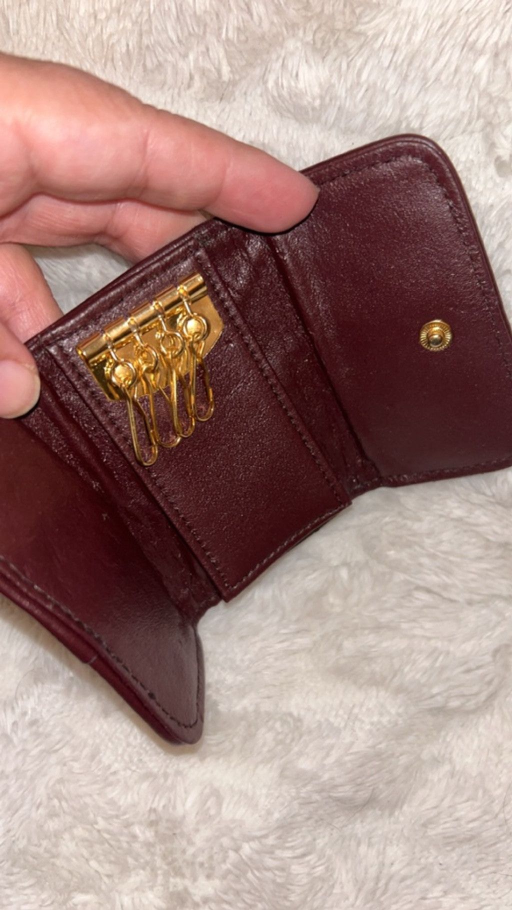 The Unbranded Brand Vintage Wallet One Size Brown Gold Key Holder Size ONE SIZE - 3 Thumbnail