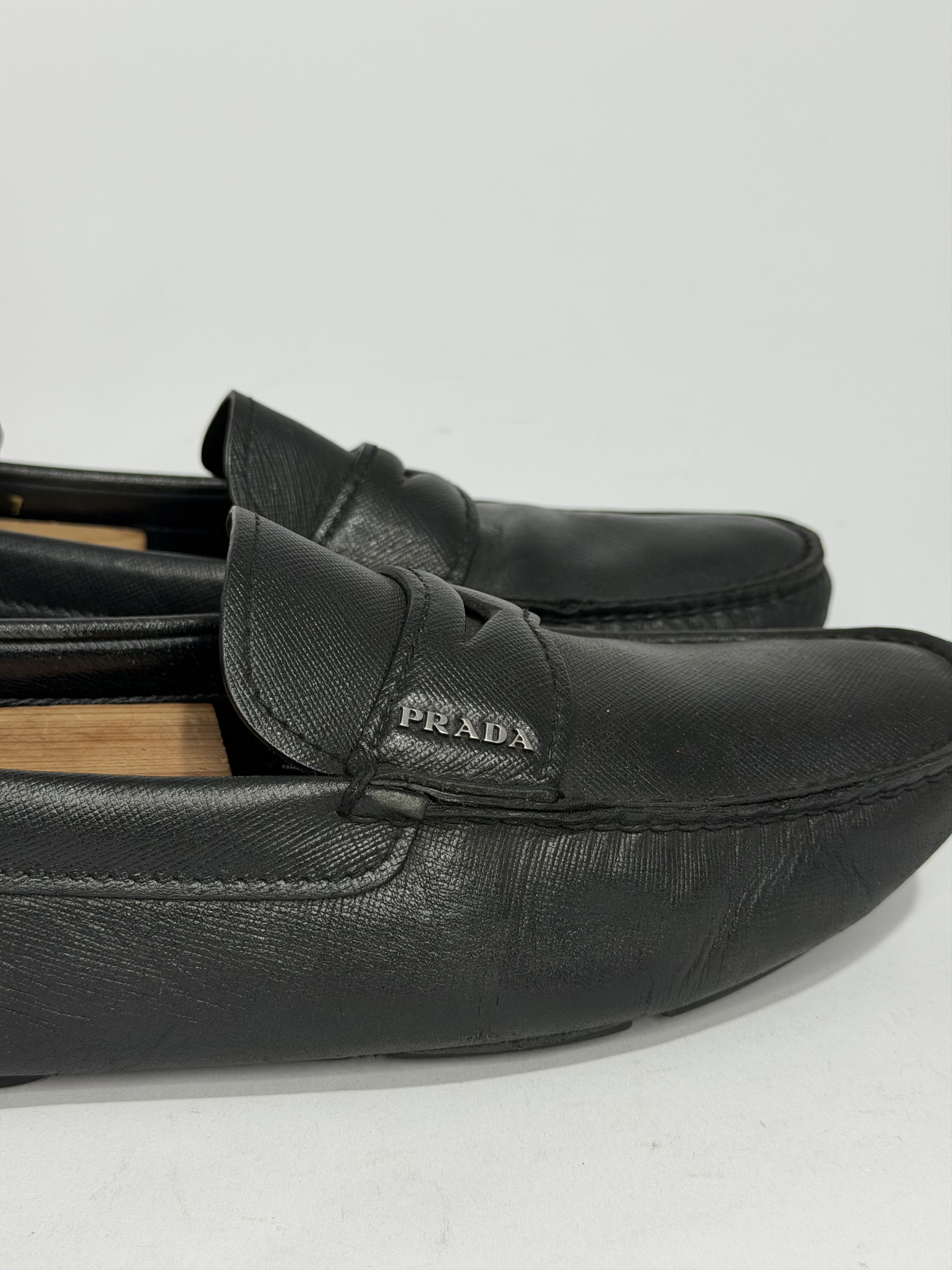 Prada Prada Black Leather Driver Loafer Size 7 UK/ 8 US/ 41 EU Size US 8 / EU 41 - 2 Thumbnail