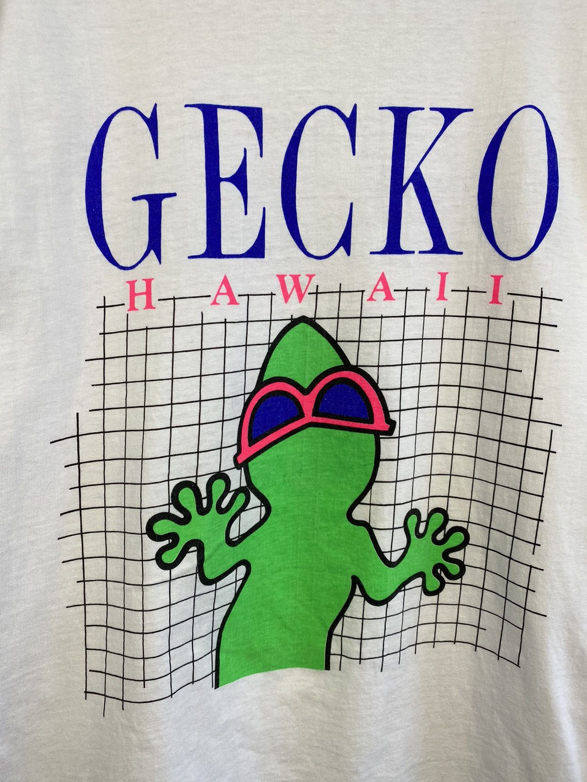 Vintage Gecko Hawaii Vintage 90s Skater Surfer T-Shirt Size US L / EU 52-54 / 3 - 3 Thumbnail