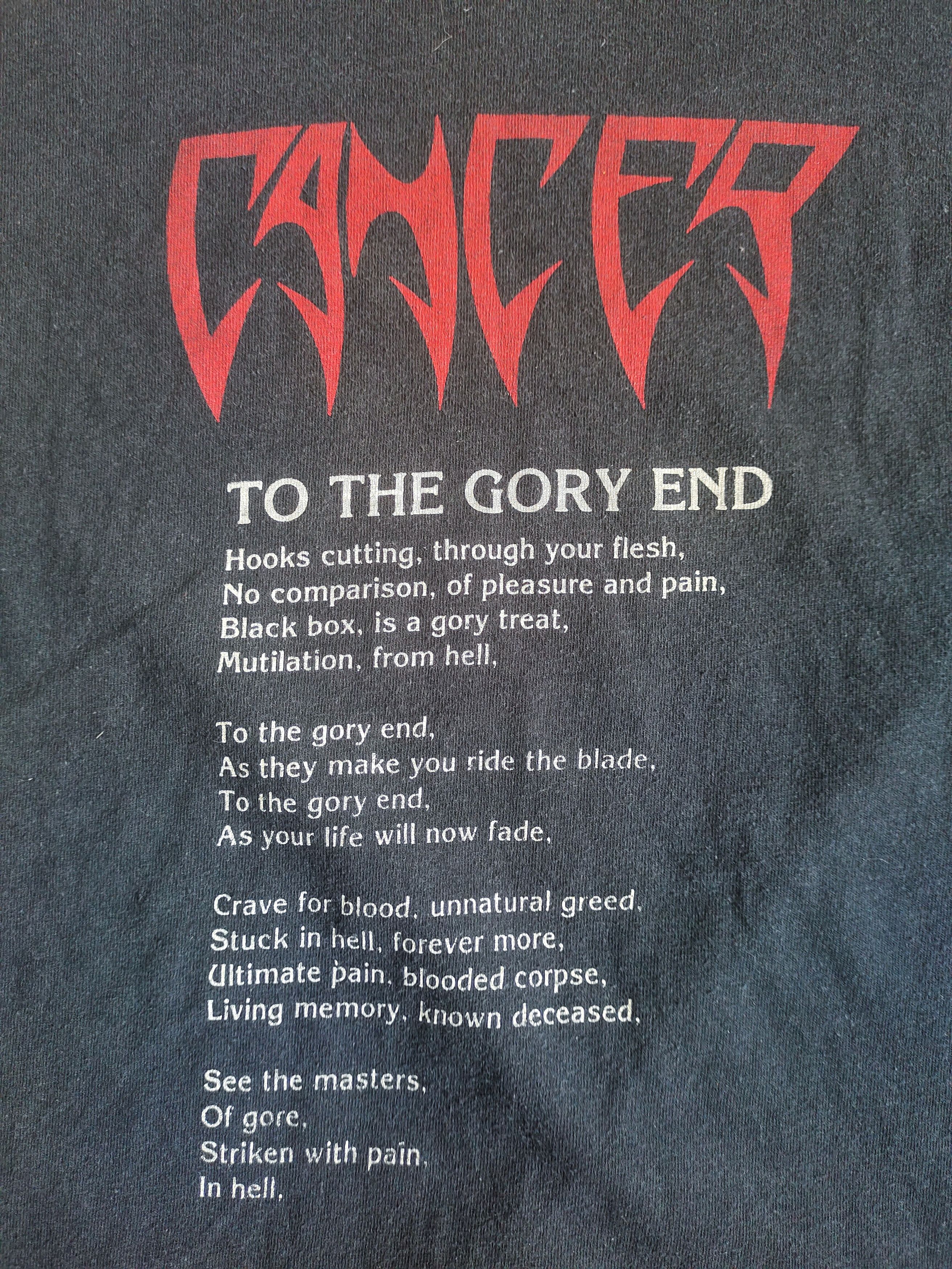 Vintage Rare Vintage Cancer - To the Gory End 1993 Long sleeve shirt Size US XL / EU 56 / 4 - 9 Thumbnail