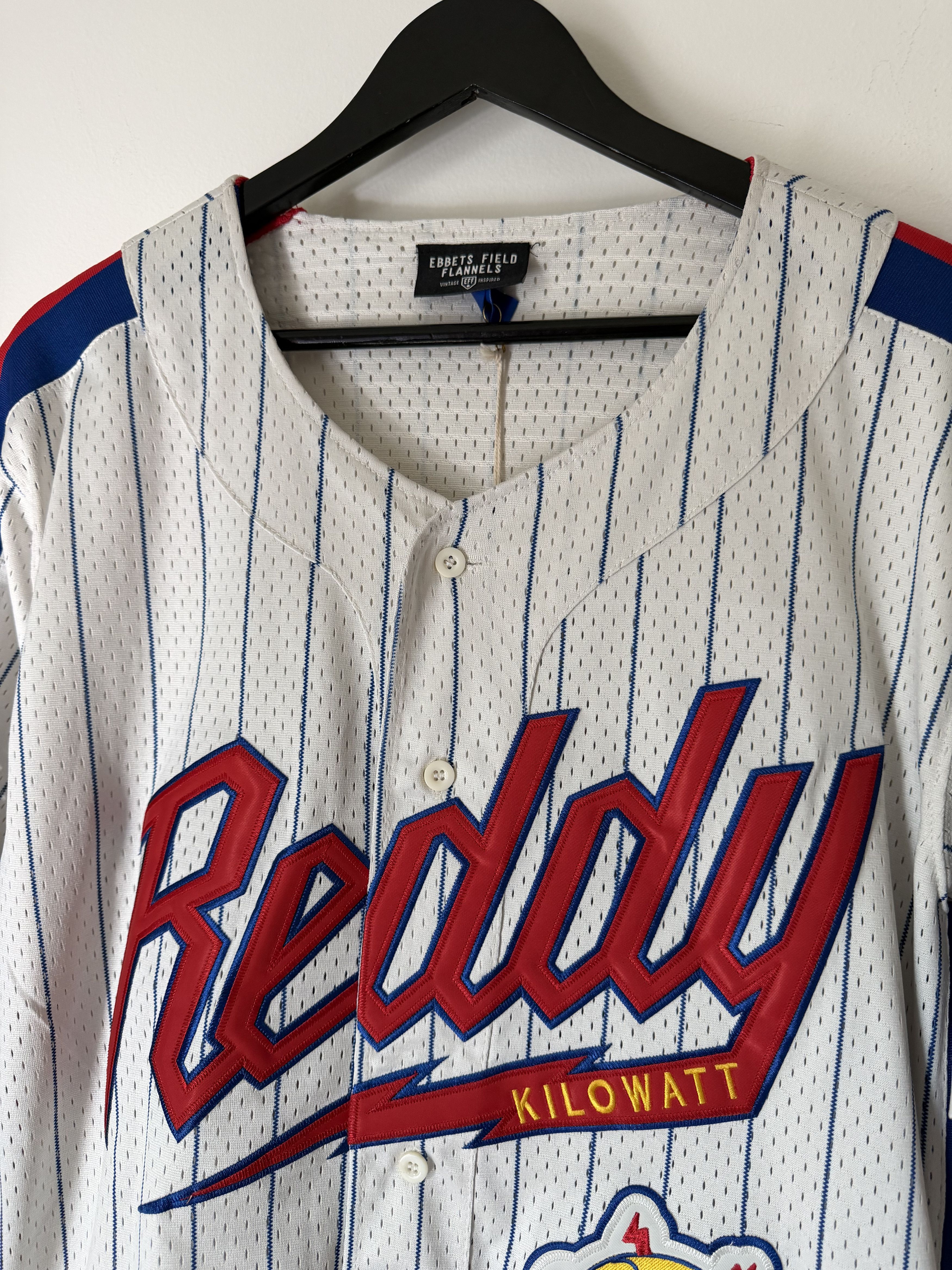 Ebbets Field Flannels Ebbets Field Reddy Kilowatt Pinstripe Mesh Jersey Size US XL / EU 56 / 4 - 2 Thumbnail