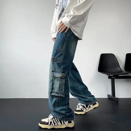 VIBE Baggy Cargo Denim Jeans Size US 32 / EU 48 - 4 Thumbnail