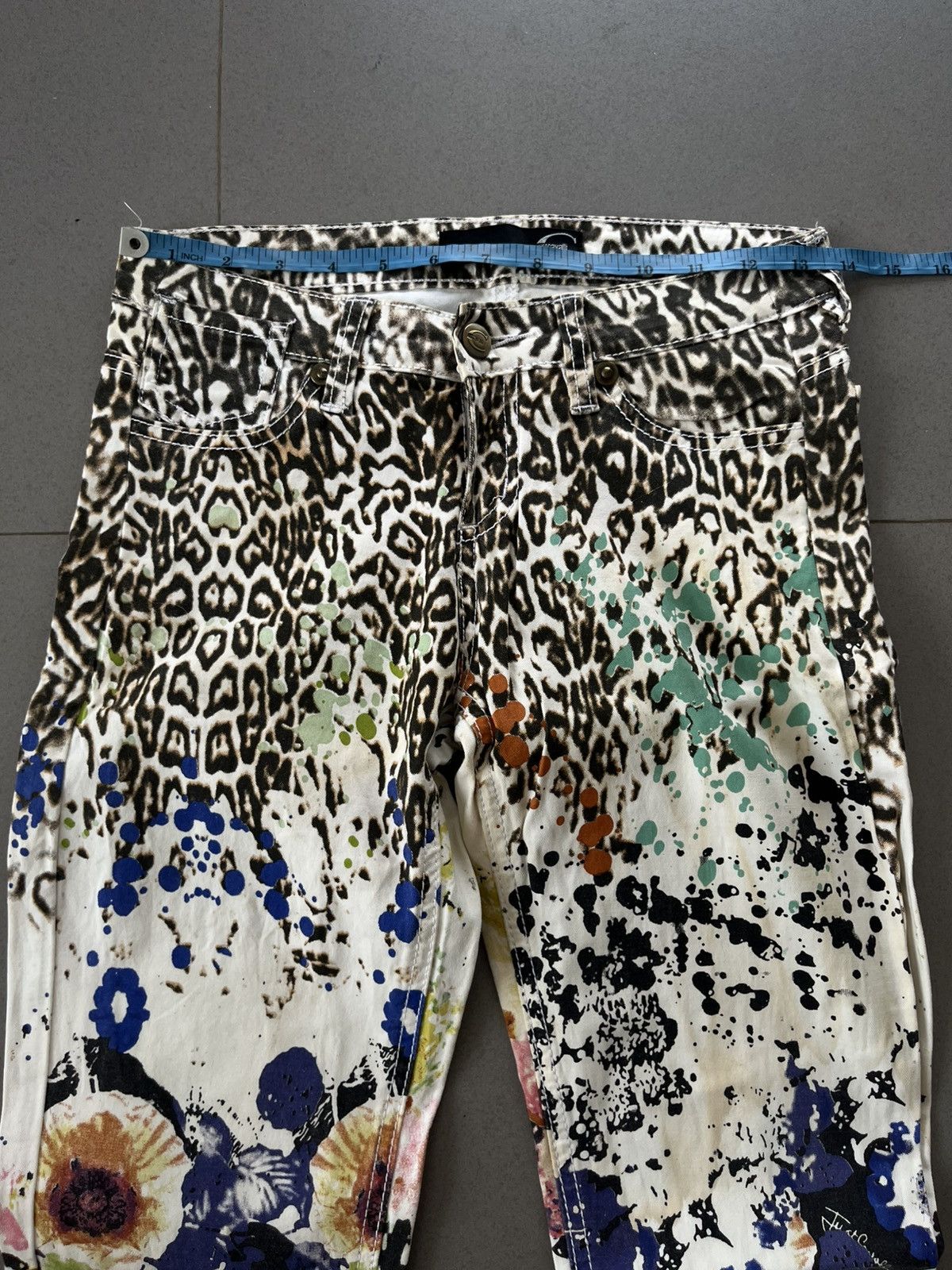 Just Cavalli SS01 Just Cavalli Abstract Paint Pants Size 27" / US 4 / IT 40 - 13 Thumbnail