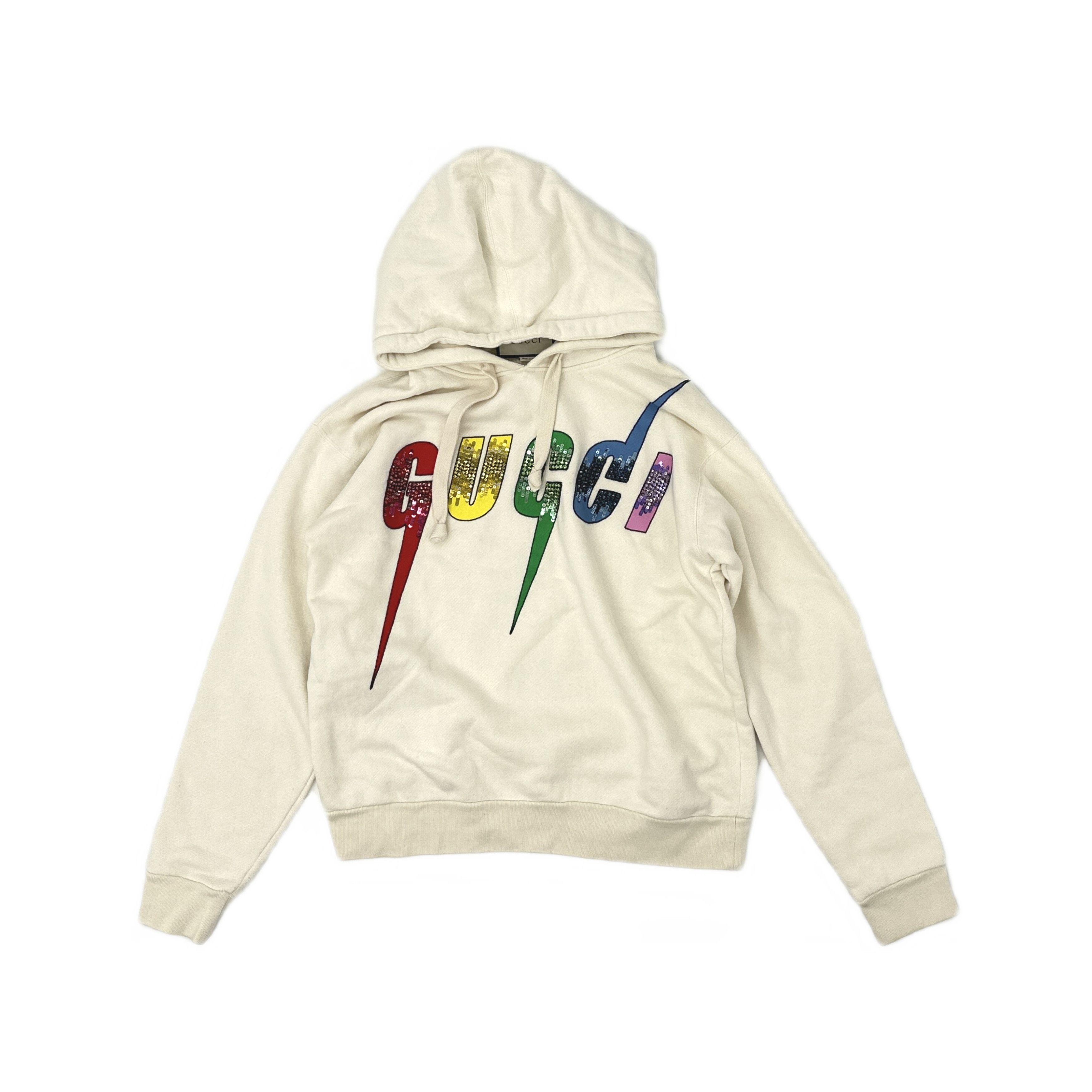 Gucci Gucci Sequin Logo Hoodie Size XS Size XS / US 0-2 / IT 36-38 - 1 Thumbnail