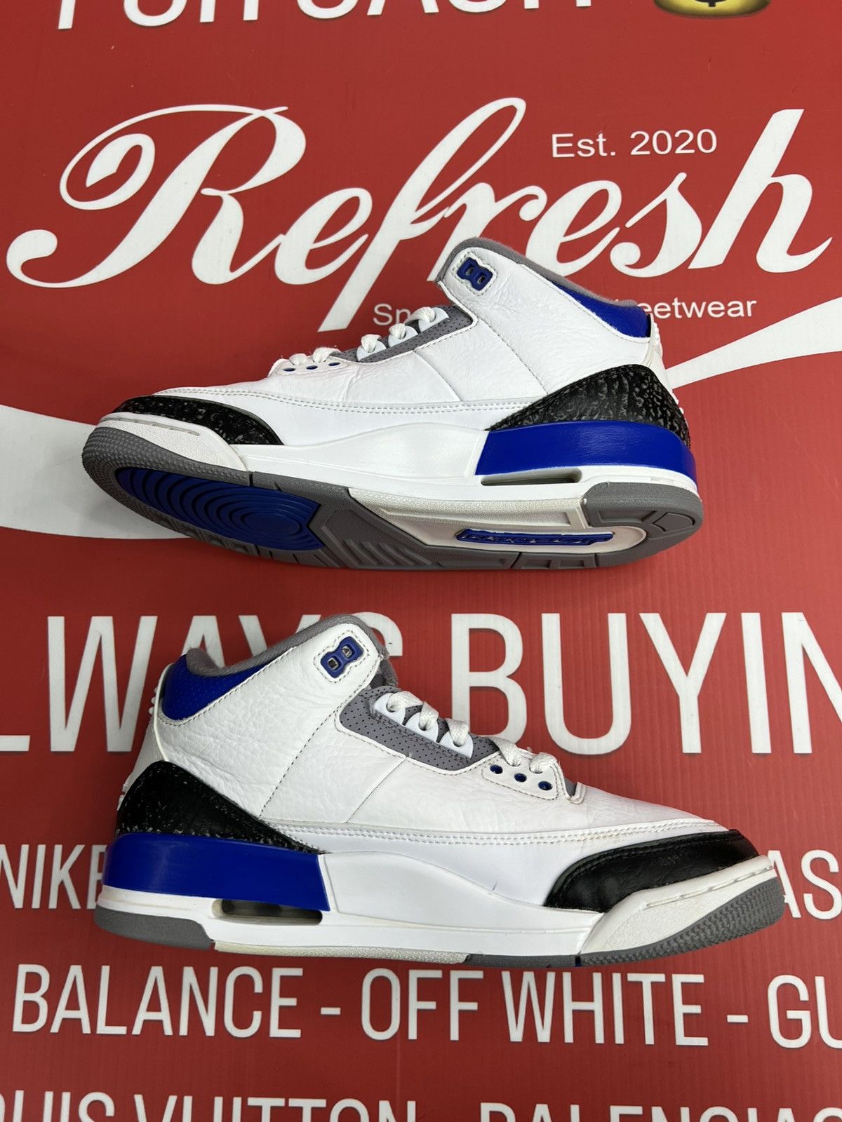 Jordan Brand Air Jordan 3 Retro Racer Blue Size 8.5 (CT8532-145) Size US 8.5 / EU 41-42 - 3 Thumbnail