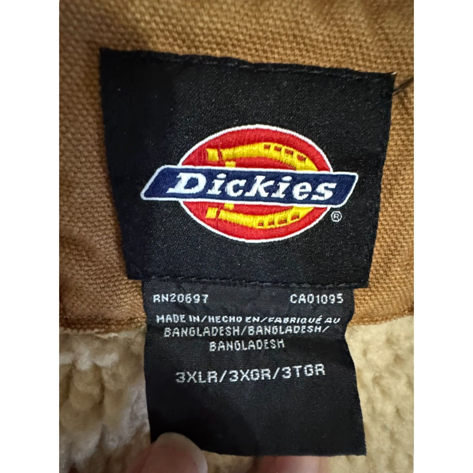 Dickies VINTAGE Dickies "Work" Fleece Lined Hooded Jacket Chore Work Coat 3XL Brown Tan Mens Size US XXL / EU 58 / 5 - 7 Thumbnail
