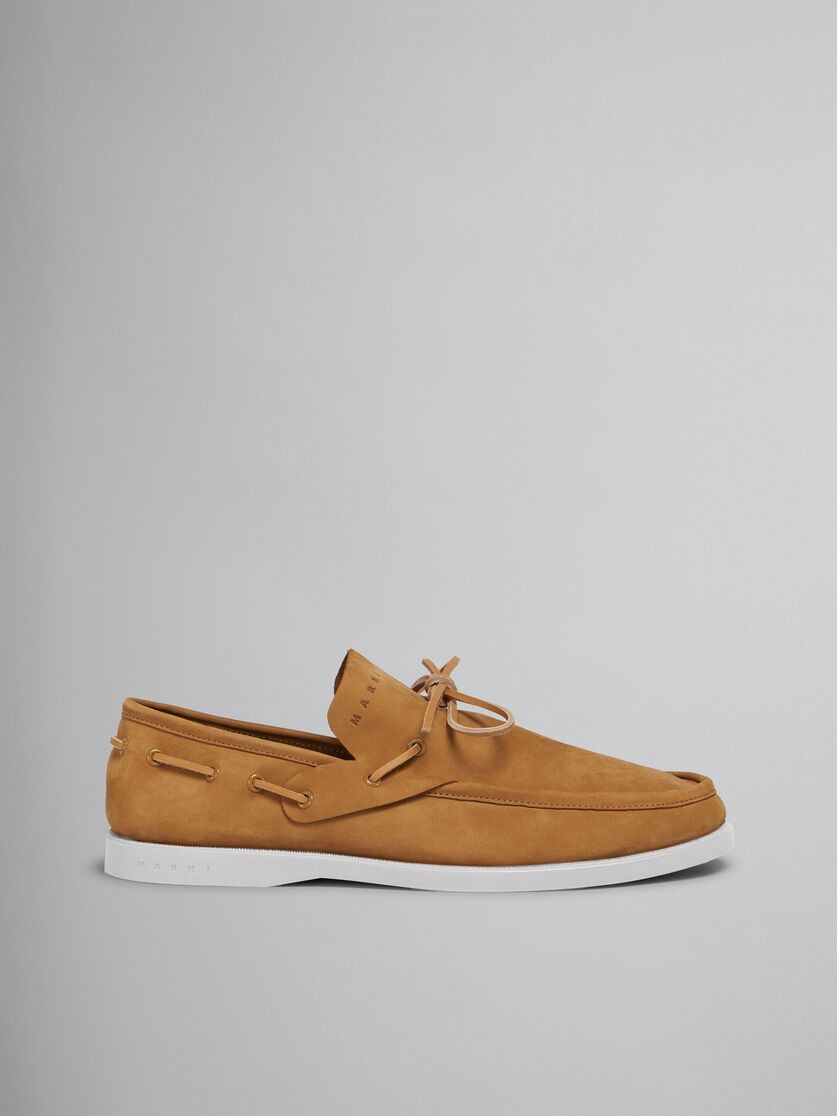 Marni o1w1db10426 Nubuck Boat Loafer in Brown Size US 11 / EU 44 - 1 Thumbnail