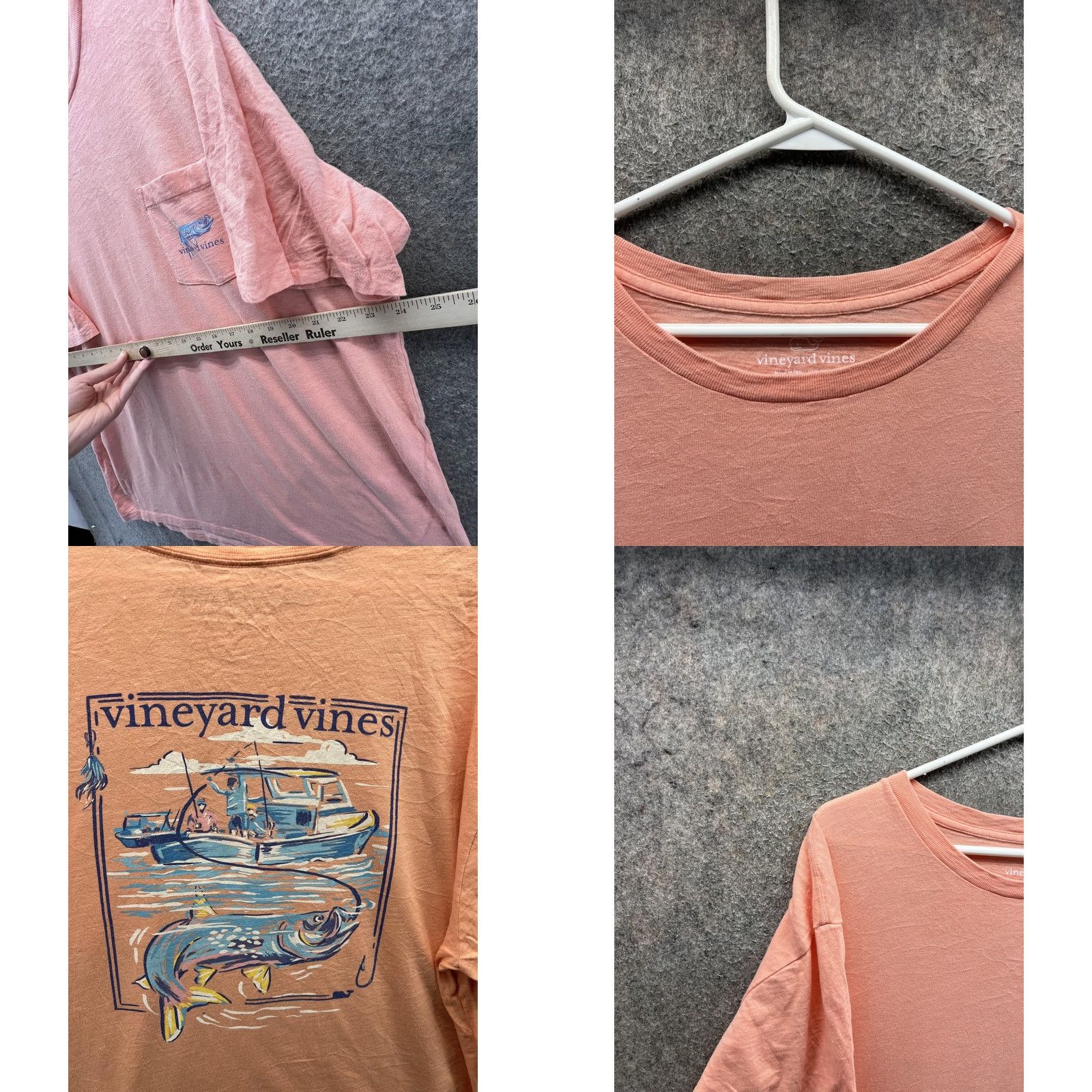 Vineyard Vines Vineyard Vines Shirt Mens XL Pink Pocket Tee Nautical Fishing Boat Graphic Size US XL / EU 56 / 4 - 8 Thumbnail