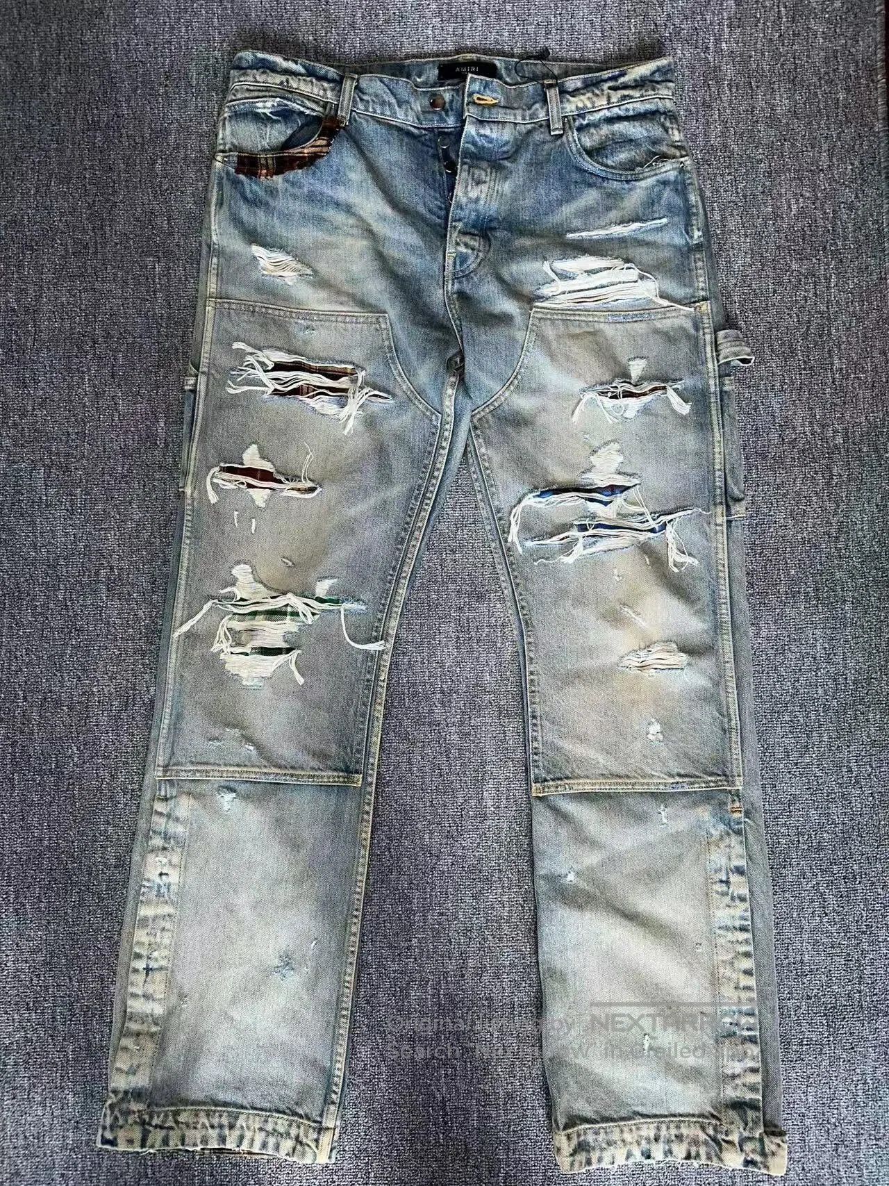 Amiri amiri distressed loose fit denim pants. Size US 34 / EU 50 - 1 Thumbnail