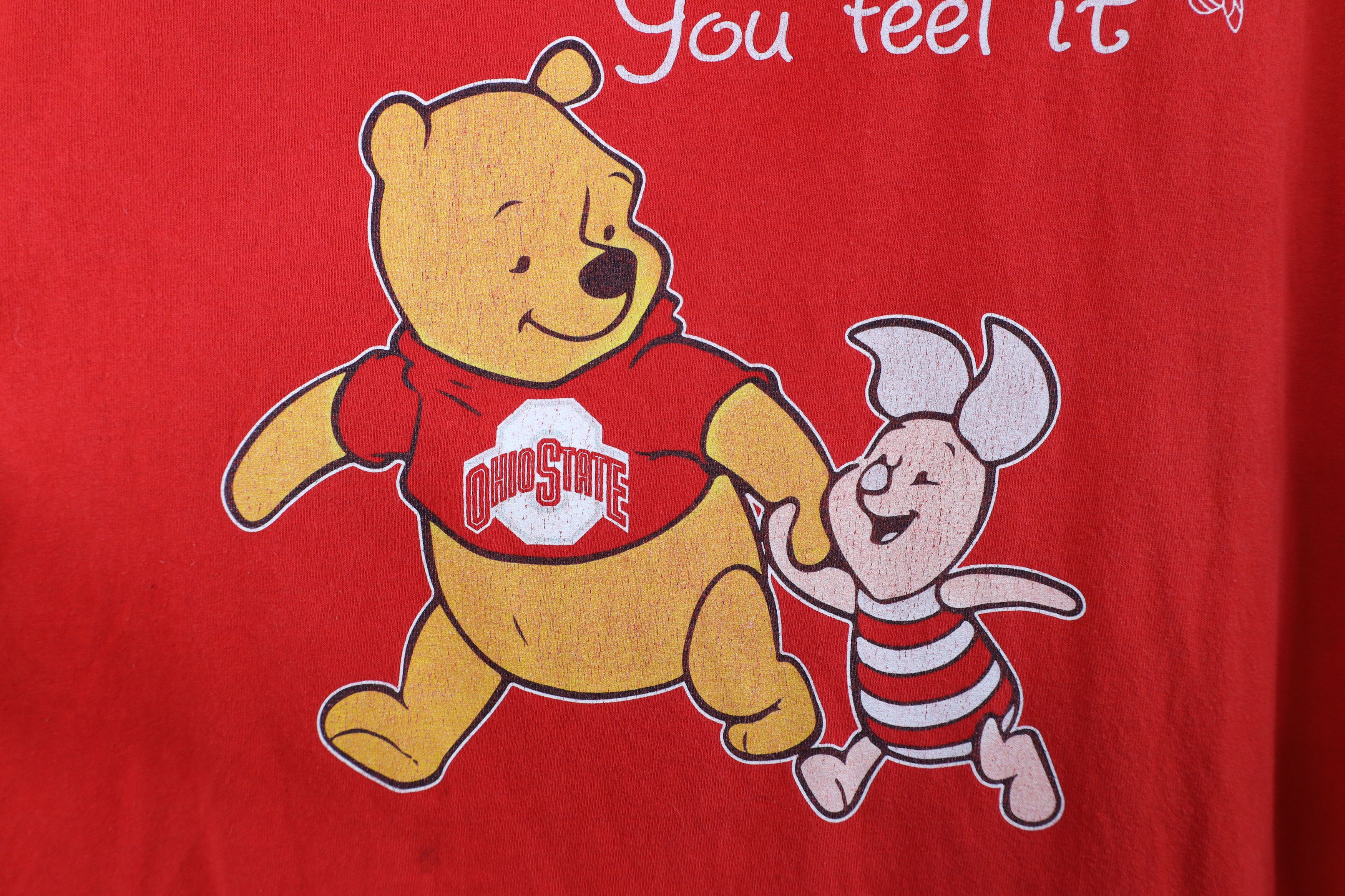 Disney Vintage 90s Disney Winnie the Pooh Ohio University T-Shirt Size 3XL / US 20-22 - 6 Thumbnail