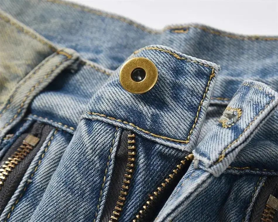 Japanese Brand Jeans Pant Harajuku Straight Ink Painted Baggy Denim Size US 32 / EU 48 - 3 Thumbnail