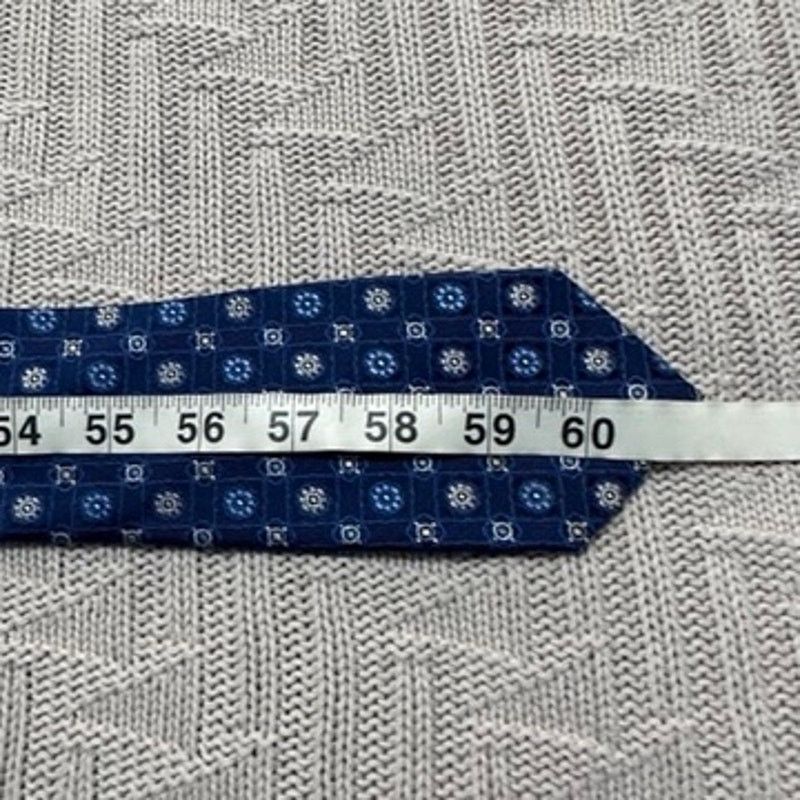 Bloomingdale's Bloomingdale's blue floral print silk tie Size ONE SIZE - 3 Thumbnail