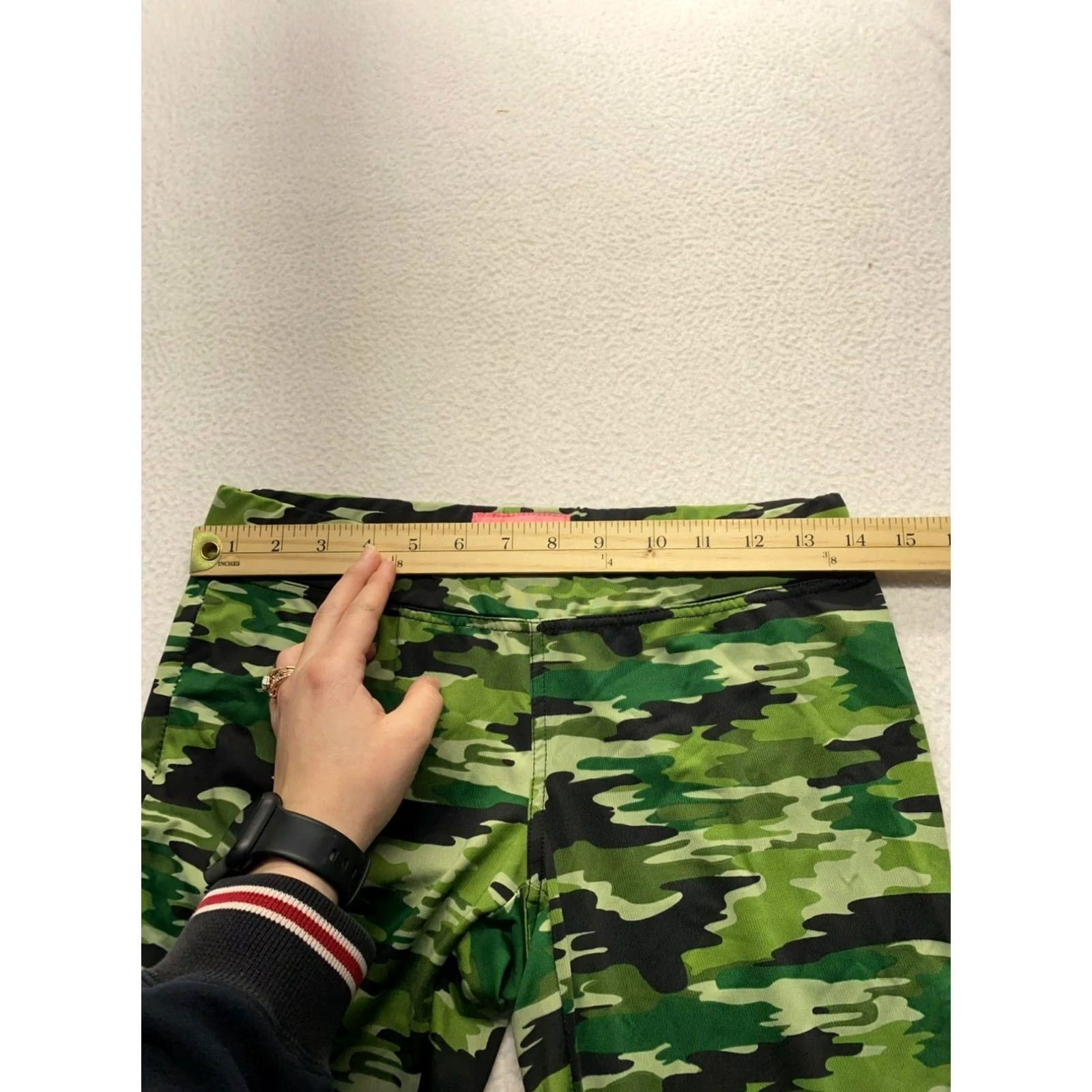 Vintage Womens Leggings Camouflage Print Small Green Polyester Spandex Tipsyelves Ankle Full-length Size 28" / US 6 / IT 42 - 5 Thumbnail
