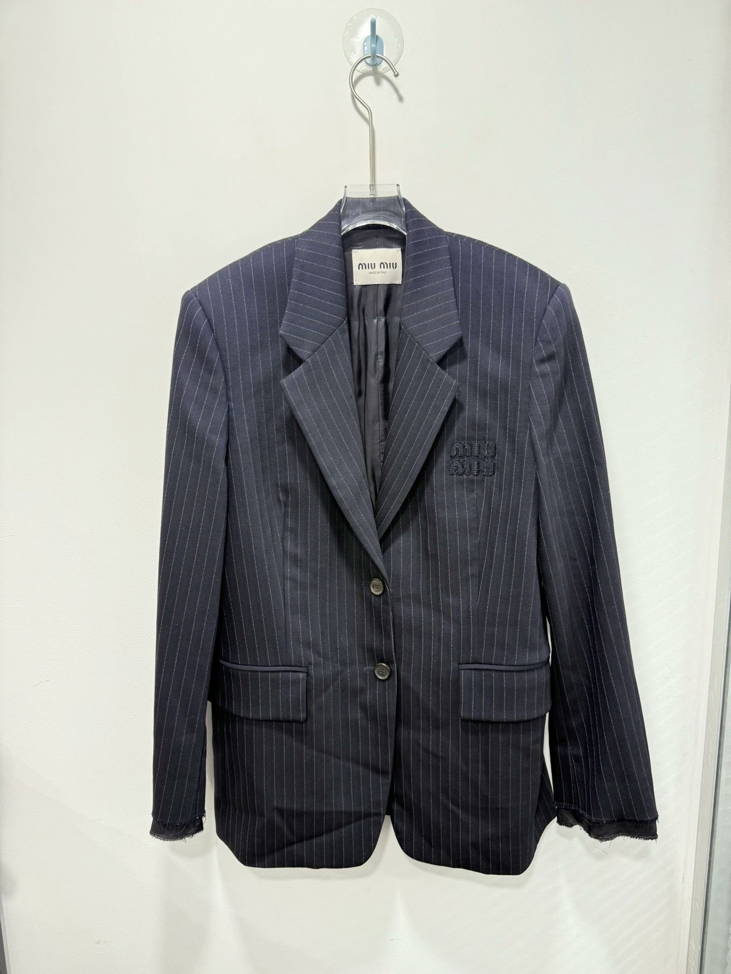 Miu Miu Miu Miu Striped Single-Breasted Blazer Size S / US 4 / IT 40 - 1 Thumbnail