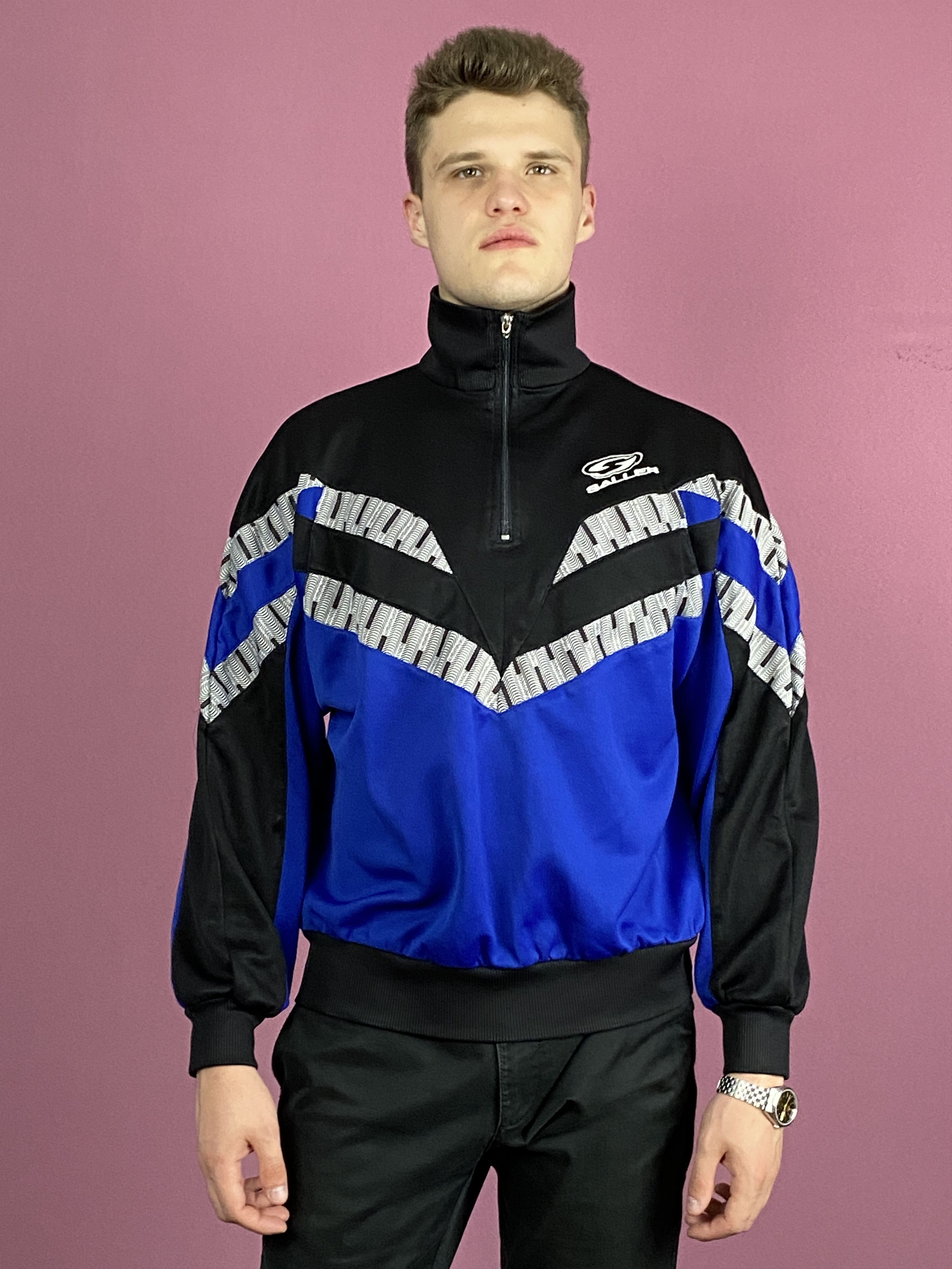 Vintage Saller Vintage Men's Qurter Zip Track Jacket - L Size US L / EU 52-54 / 3 - 3 Thumbnail