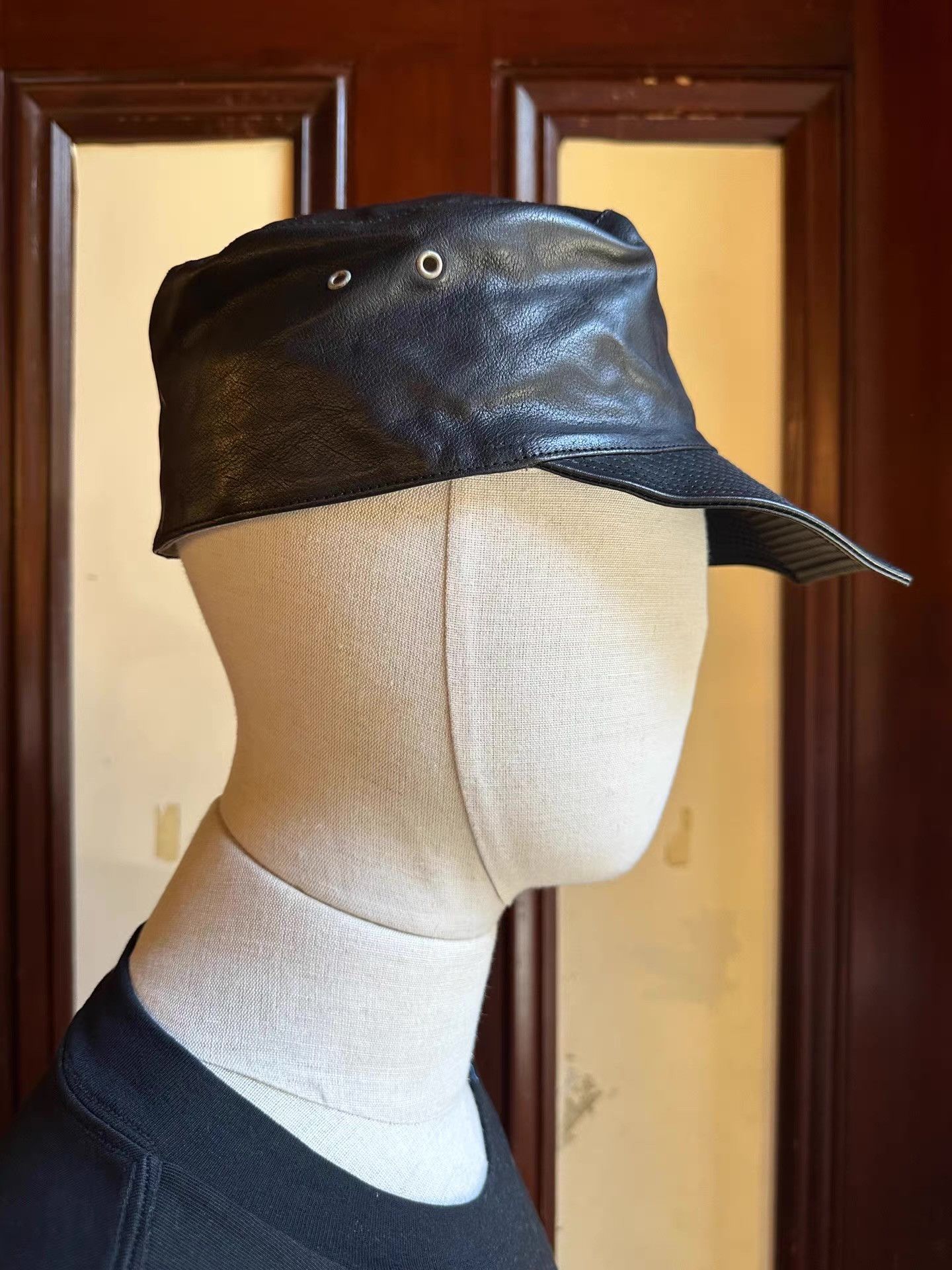 Guidi Guidi 17SS Black Kangaroo Leather Baseball Cap Ｑ25 Size ONE SIZE - 2 Thumbnail