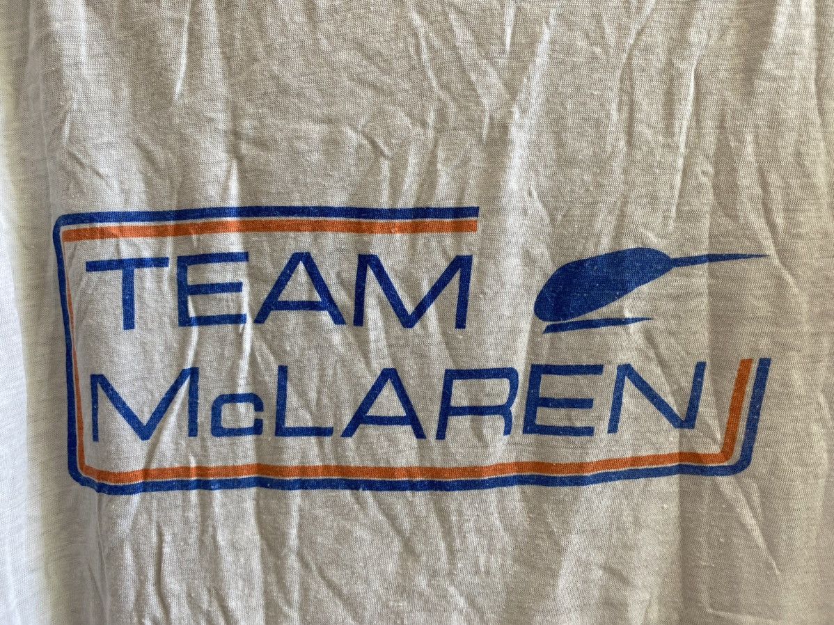Vintage VINTAGE DISTRESSED 80’s TEAM MCLAREN TSHIRT Size US S / EU 44-46 / 1 - 6 Thumbnail