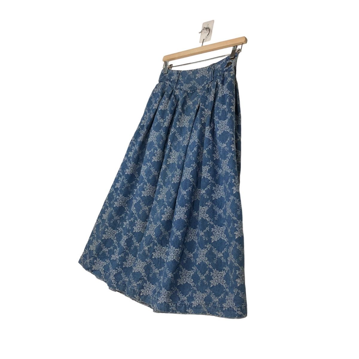 Hysteric Glamour 🔥VINTAGE INDIGO BLUE BLUE JAPAN SKIRT FIORUCCI OVERPRINT Size 26" / US 2 / IT 38 - 2 Thumbnail