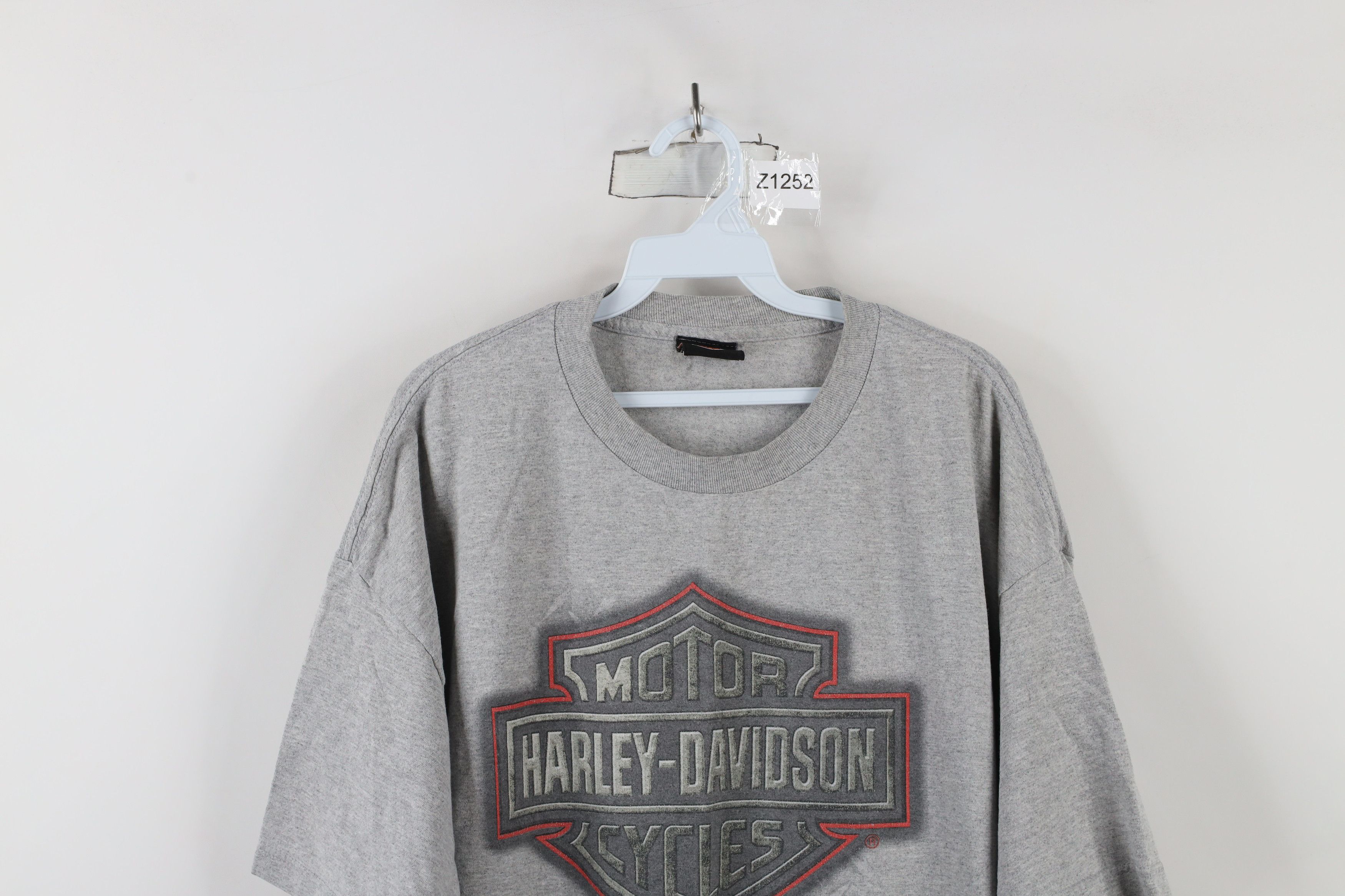 Harley Davidson × Vintage Vitnage Y2K Harley Davidson Big Logo Eagle T-Shirt Gray Size US XXL / EU 58 / 5 - 2 Thumbnail