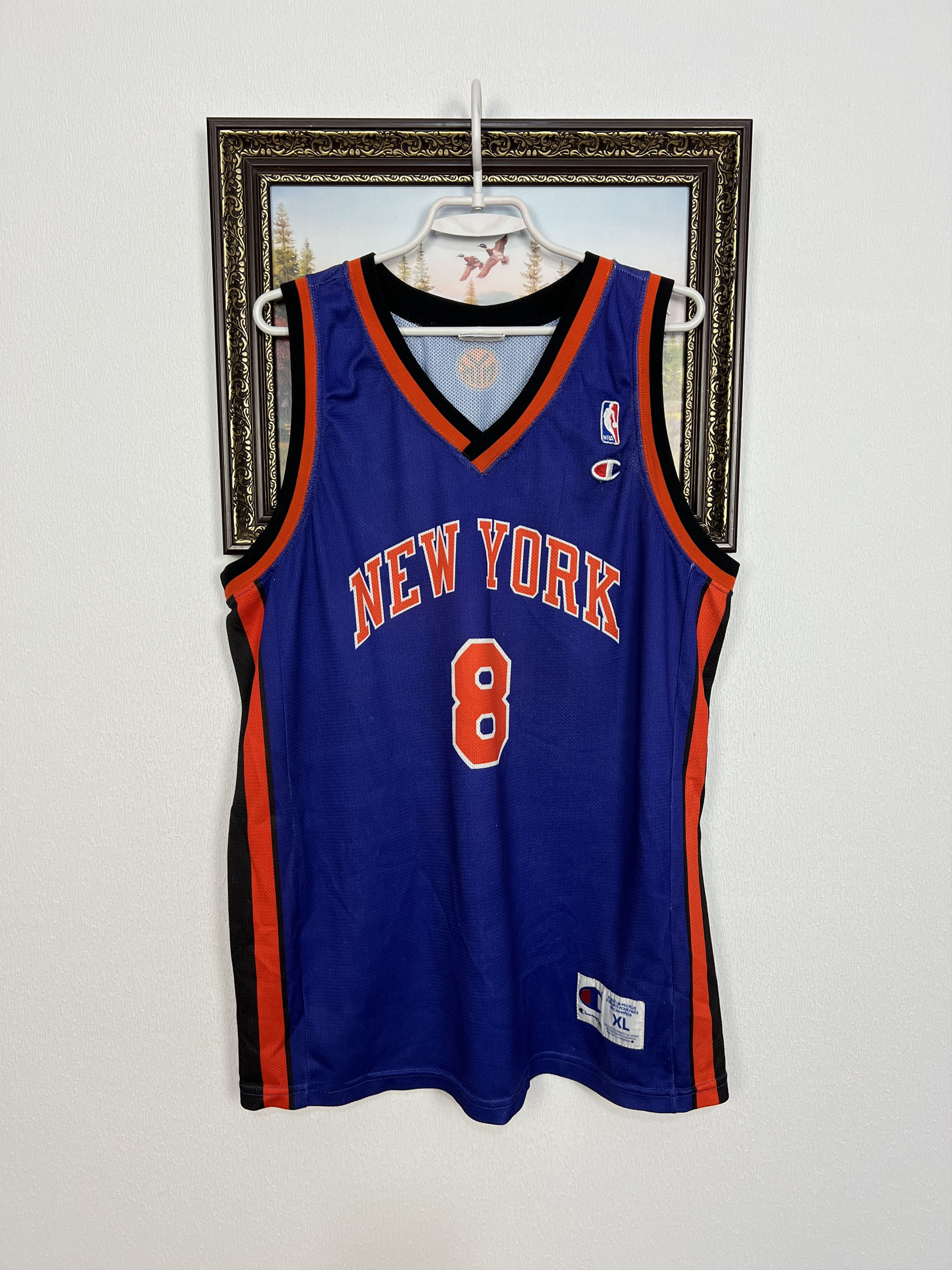 Champion Vintage 90's Champion New York Knicks Sprewell Jersey Trikot Size US XL / EU 56 / 4 - 1 Thumbnail