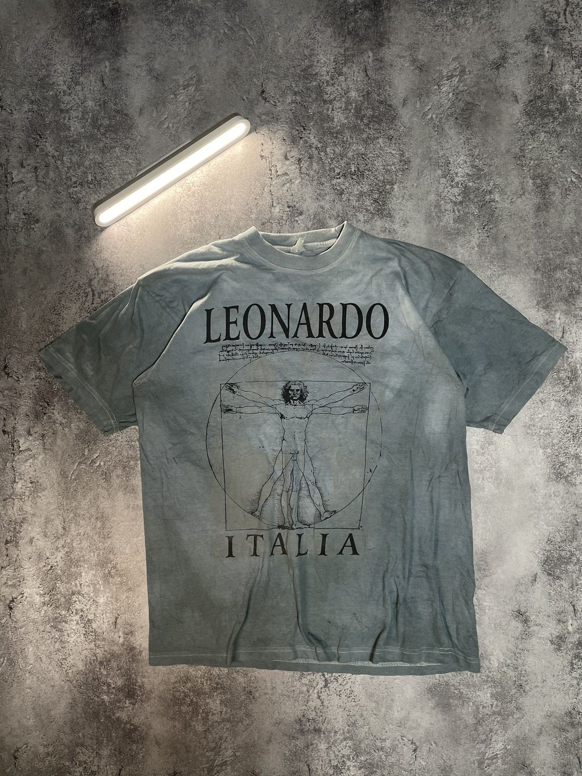 Vintage 90s Vintage Leonardo Da Vinci Anatomy Italia OG Art Tee Size US XL / EU 56 / 4 - 1 Thumbnail