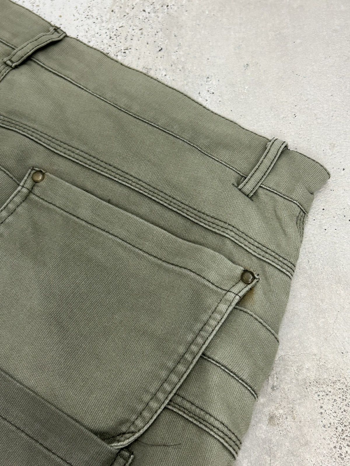 20471120 × GOSTAR DE FUGA × Japanese Brand Techno Japan Double Waist Baggy Cargo Parachute Faded Green Size US 35 - 18 Thumbnail