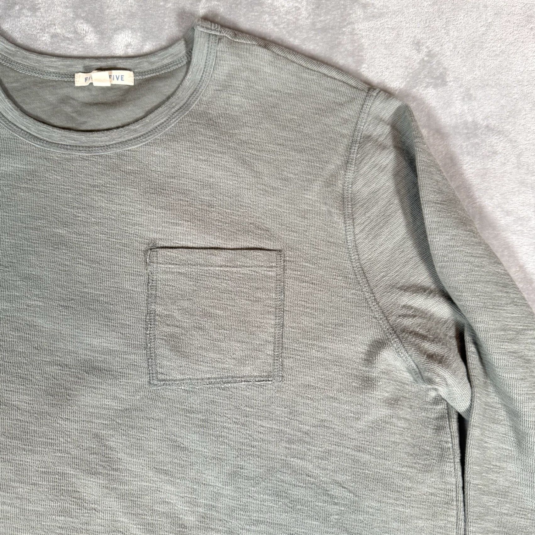 Vintage VINTAGE? Wait - Forty Five Pocket Long Sleeve T Shirt Mens XL Light Green Size US XL / EU 56 / 4 - 2 Thumbnail