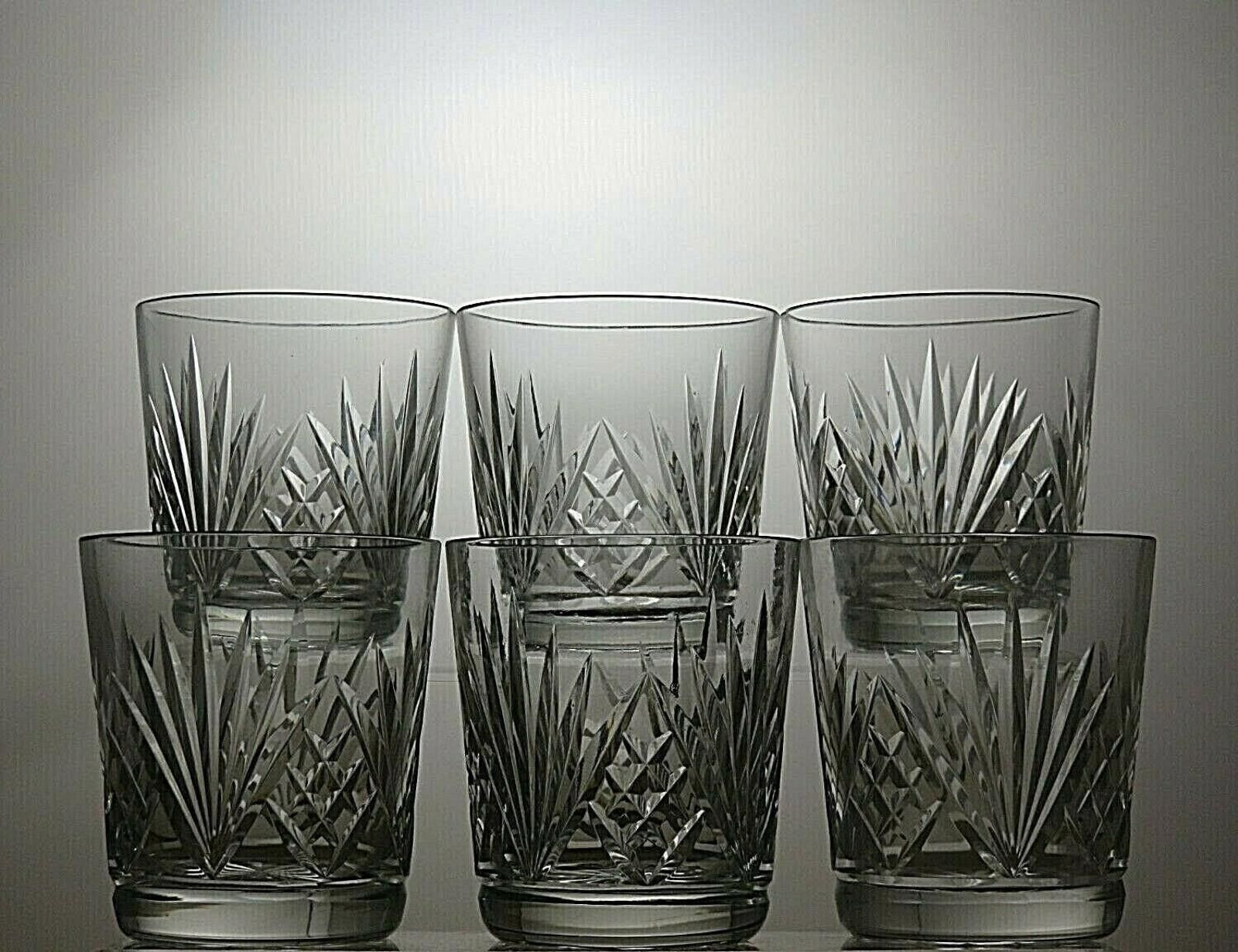 The Unbranded Brand Lead Crystal Cut Glass Set Of 6 Tumblers 3 1/3" Size ONE SIZE - 2 Thumbnail