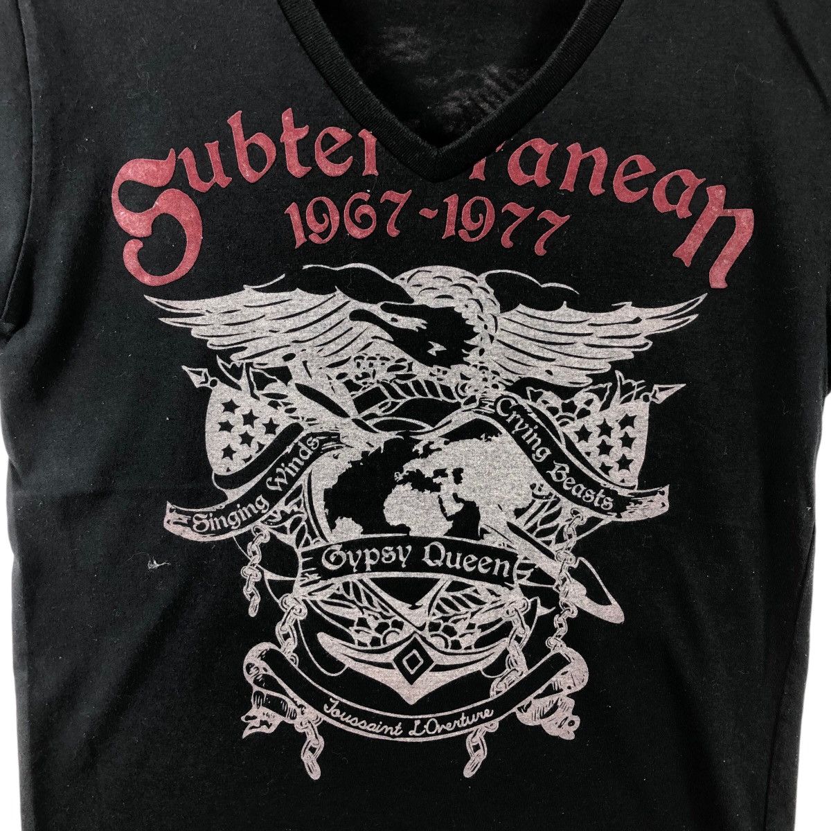 Japanese Brand × Seditionaries GYPSY QUEEN By Crazy Devil Tee Shirt Big Logo V-Neck Size US M / EU 48-50 / 2 - 3 Thumbnail