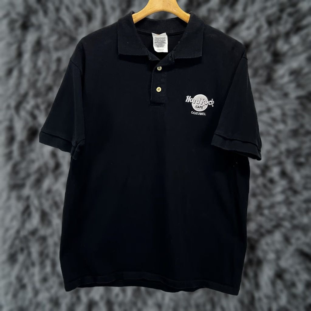 Hard Rock Cafe VINTAGE Hard Rock Cafe Polo Shirt Cozumel Mexico Black XL Men’s Polo Shirt Size XL Mens Size US XL / EU 56 / 4 - 1 Thumbnail