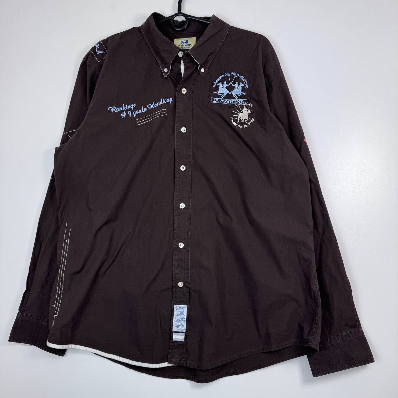La Martina La Martina Buenos Aires Button Up Shirt Brown Long Sleev XXL Size US XXL / EU 58 / 5 - 1 Thumbnail