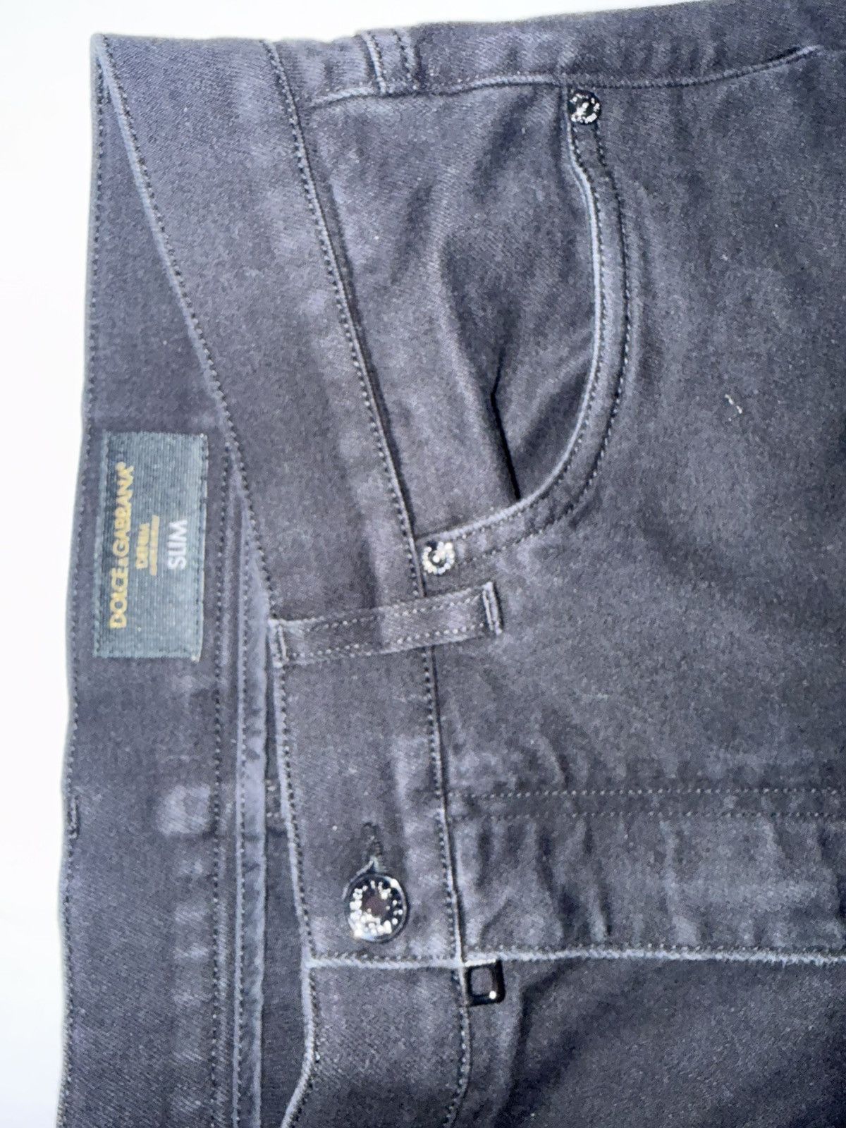 Dolce & Gabbana Dolce & Gabbana Black Slim Fit Denim Jeans Size 50 (34 US) Size US 34 / EU 50 - 2 Thumbnail