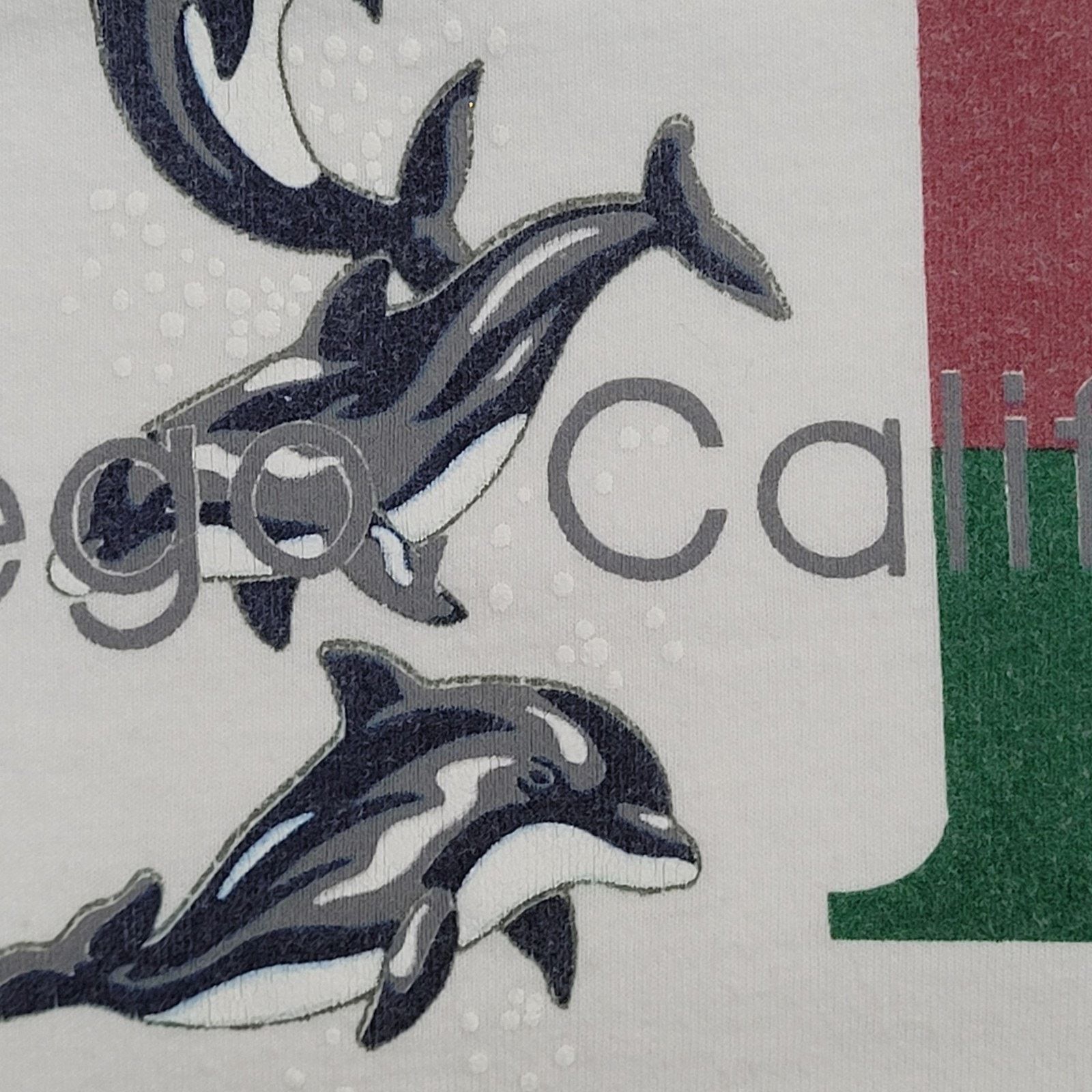 Fruit Of The Loom VTG 90s San-Diego SoCal Dolphin Shirt L/XL 23x29 California Size US XL / EU 56 / 4 - 4 Thumbnail