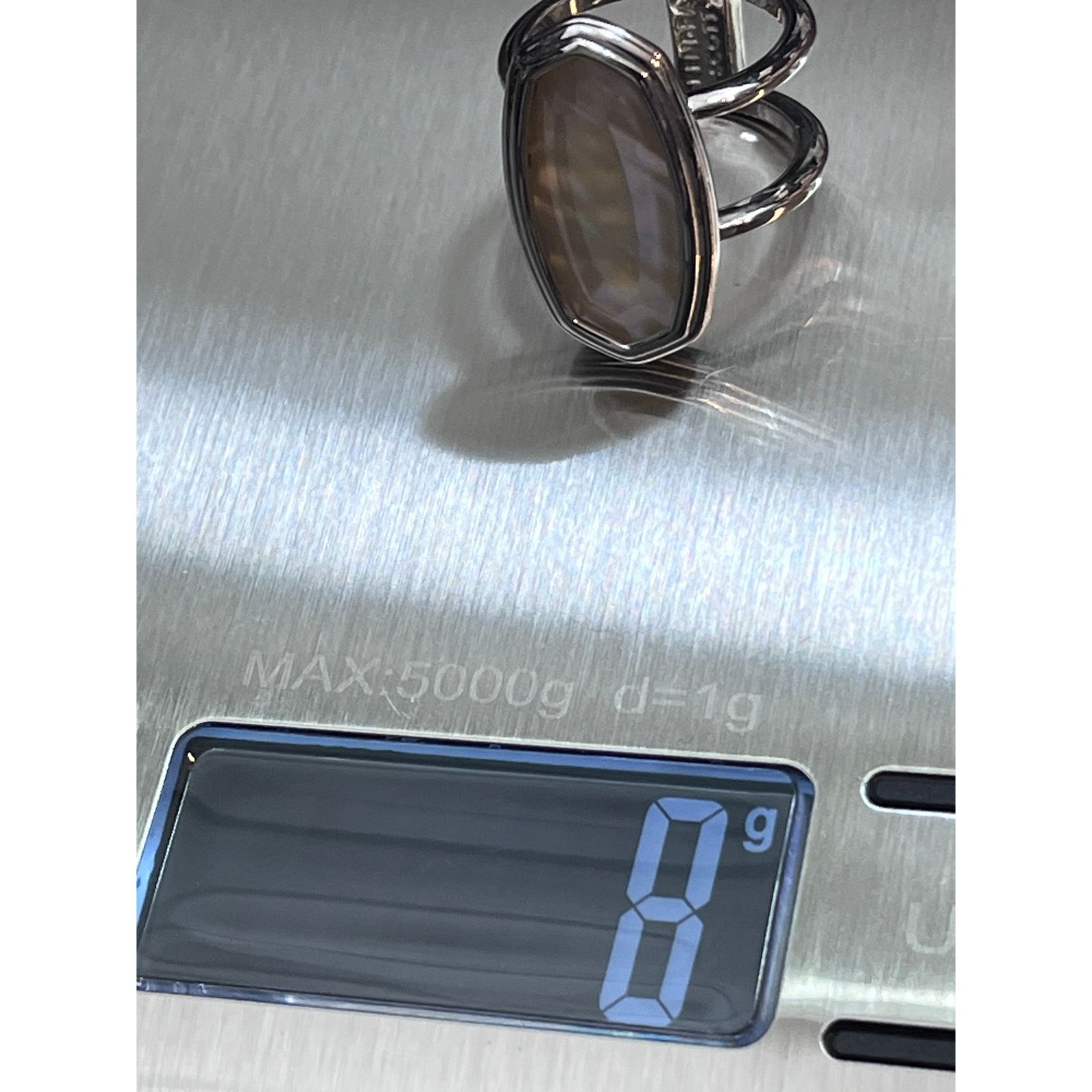 Kendra Scott Kendra Scott Elyse Ring Size 5.5 Silver Tone Double Band Size ONE SIZE - 4 Thumbnail